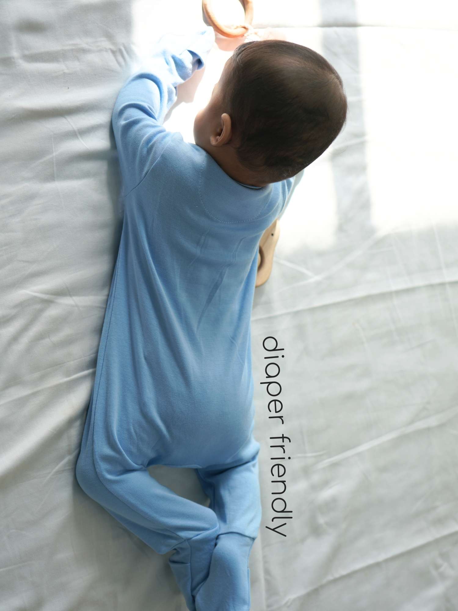 bamboo sleepsuit with reversible mittens & footie