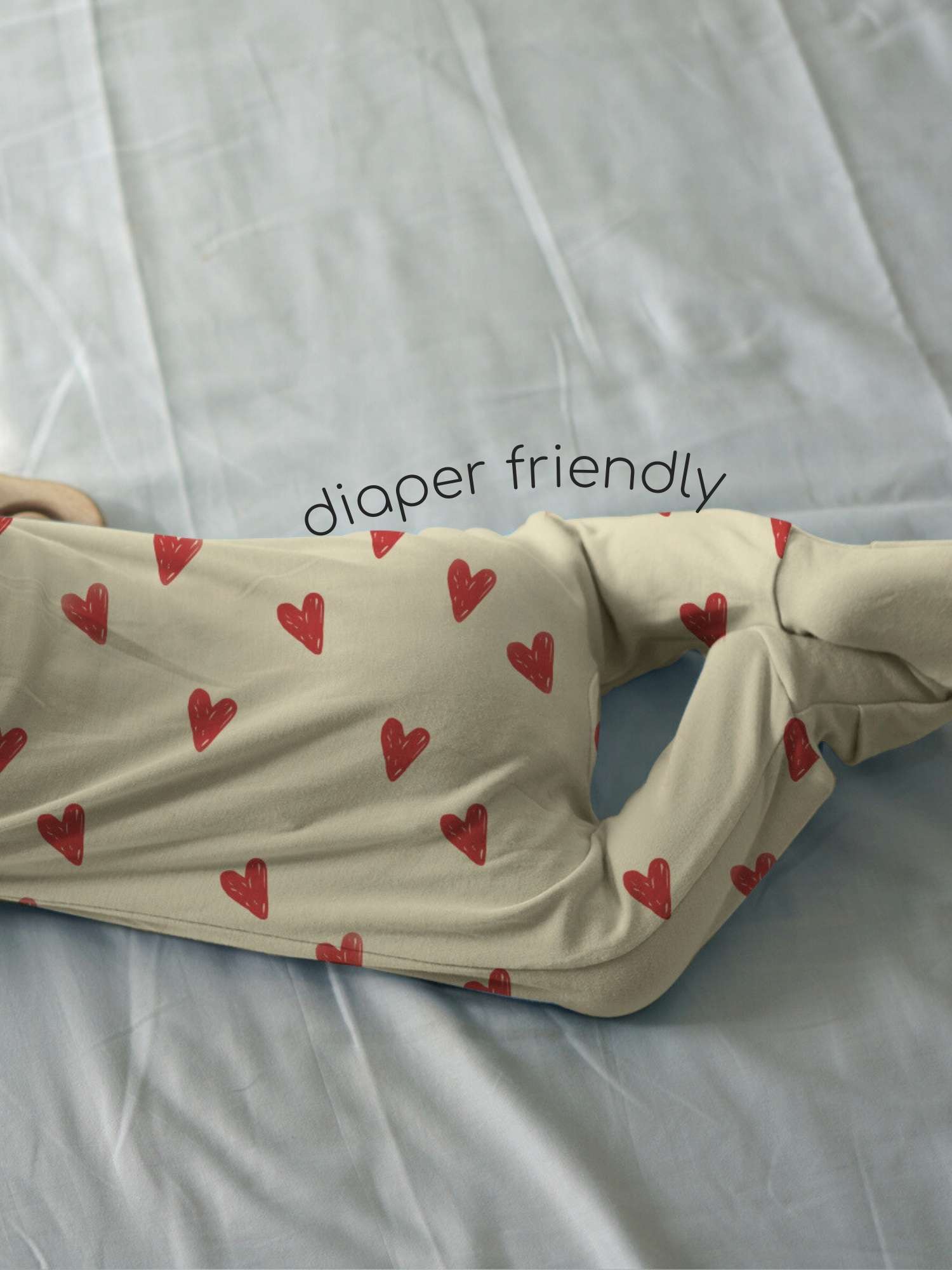 bamboo sleepsuit with reversible mittens & footie