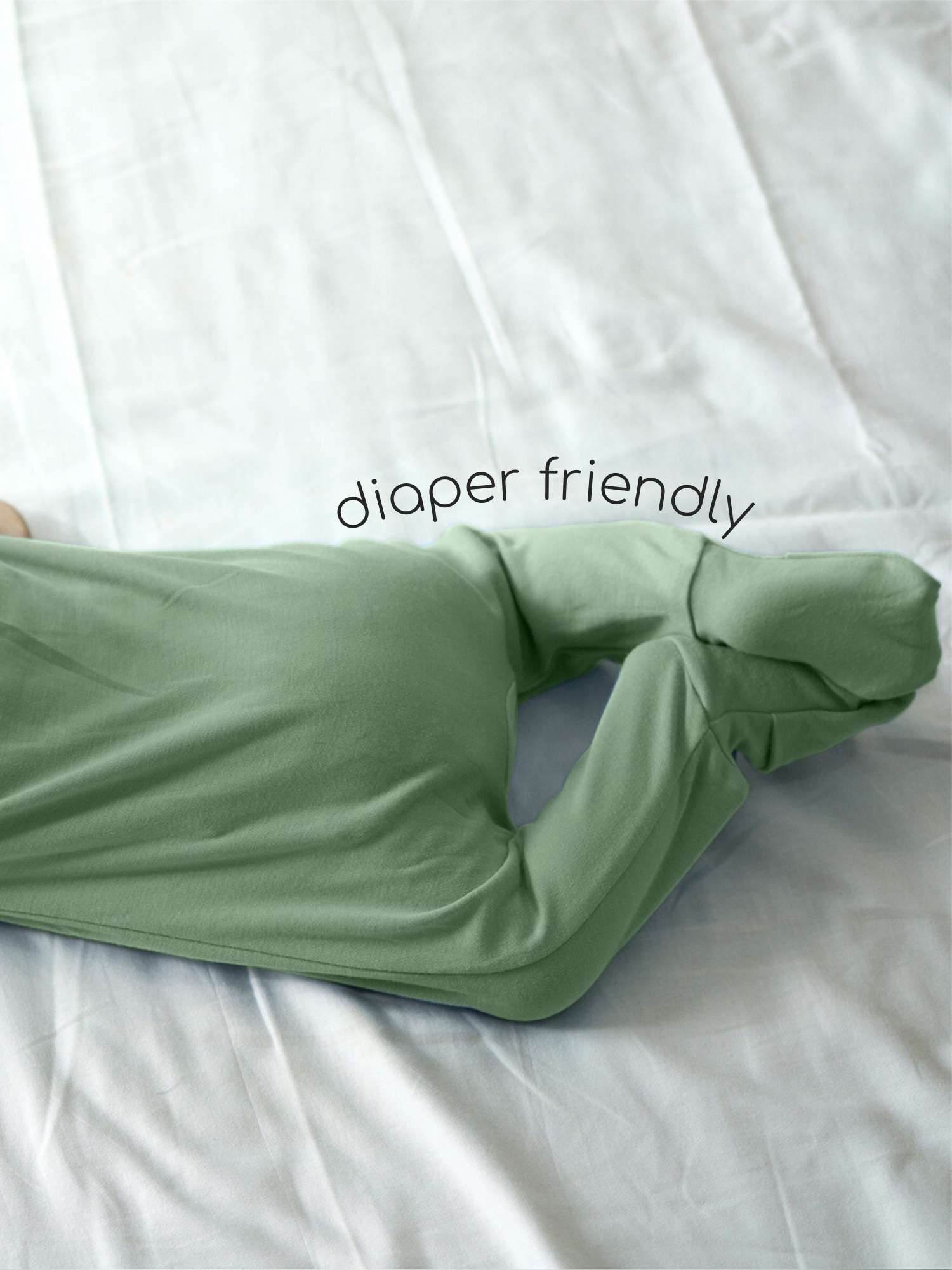 bamboo sleepsuit with reversible mittens & footie