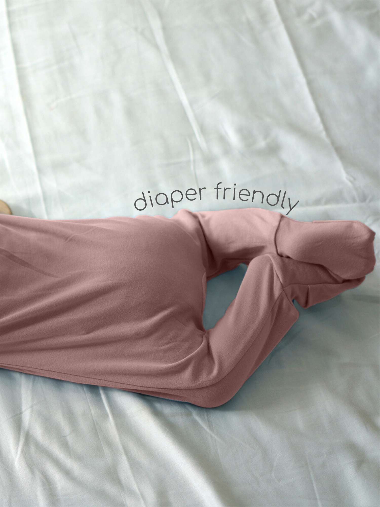 bamboo sleepsuit with reversible mittens & footie