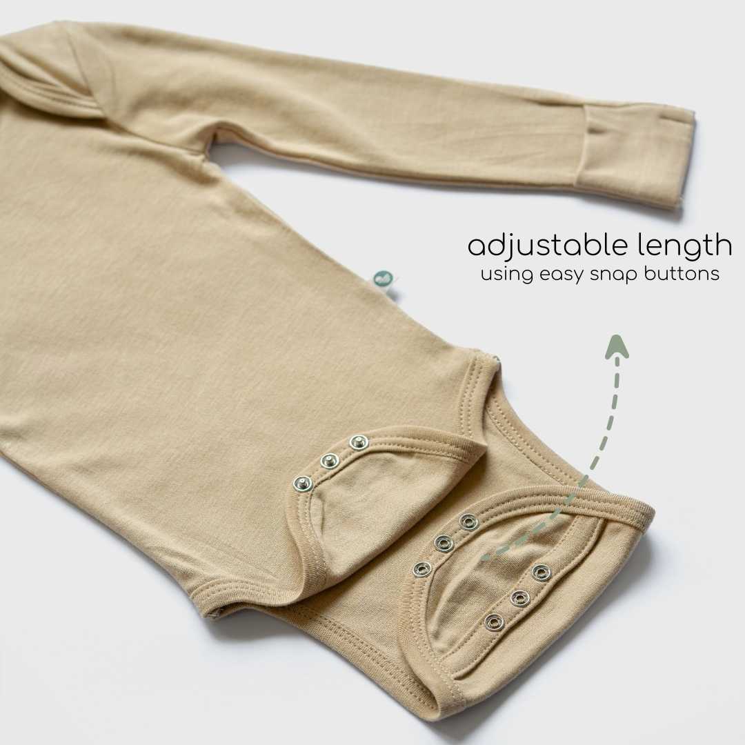 long sleeve bamboo bodysuit for baby