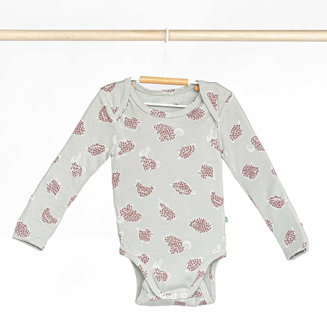 long sleeve bamboo bodysuit for baby