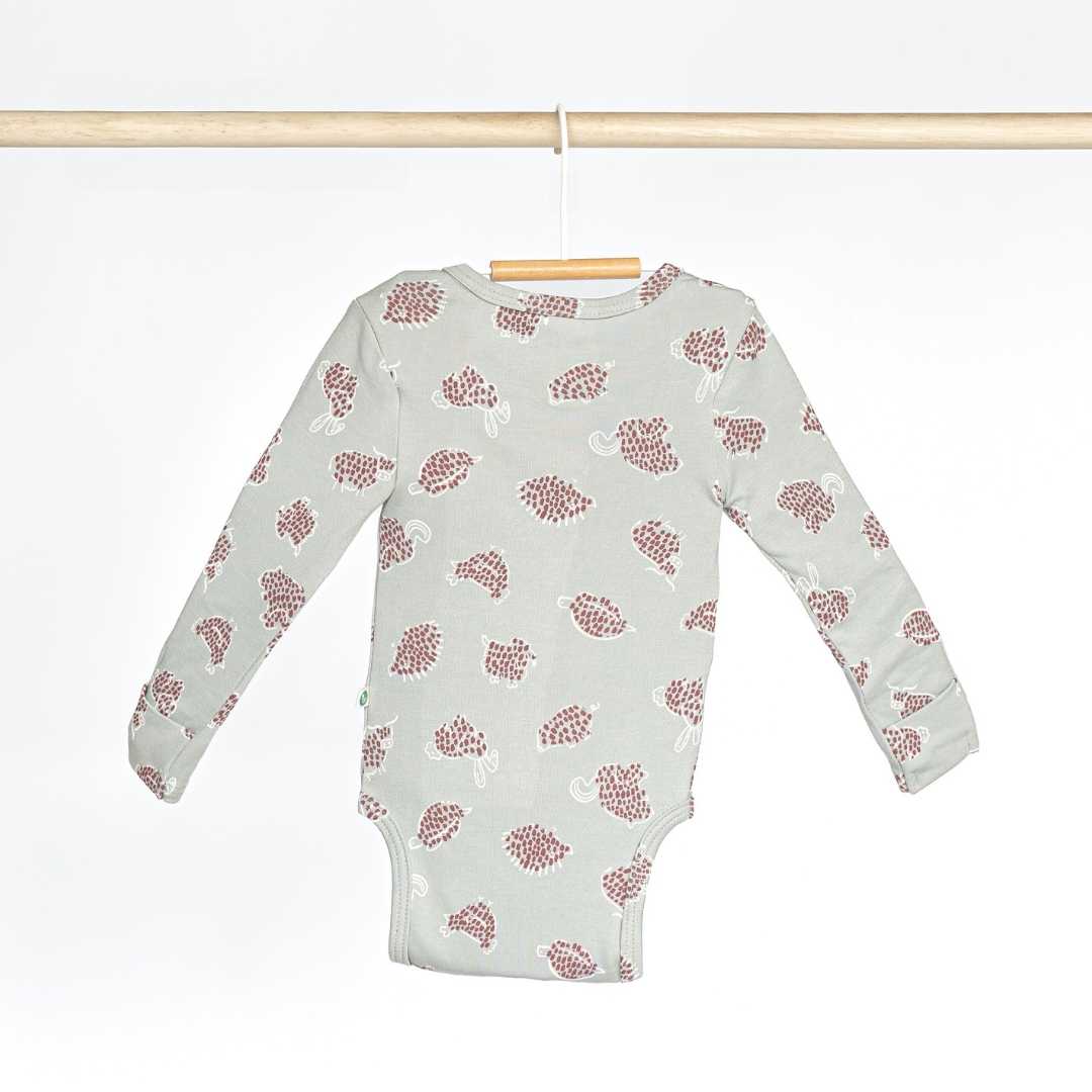 long sleeve bamboo bodysuit for baby