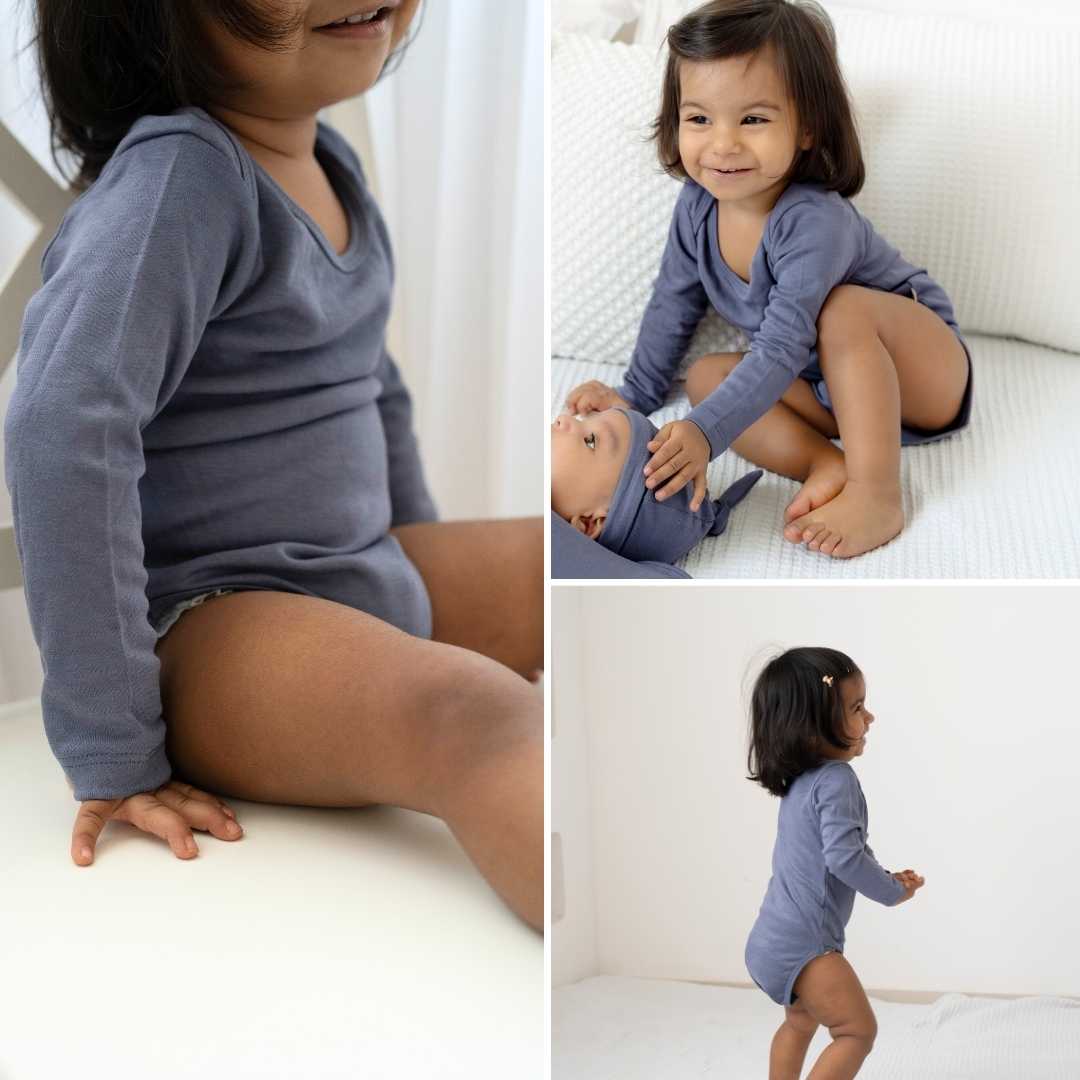 long sleeve bamboo bodysuit for baby