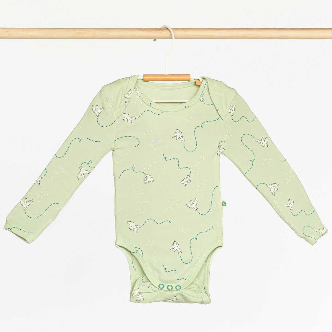 long sleeve bamboo bodysuit for baby