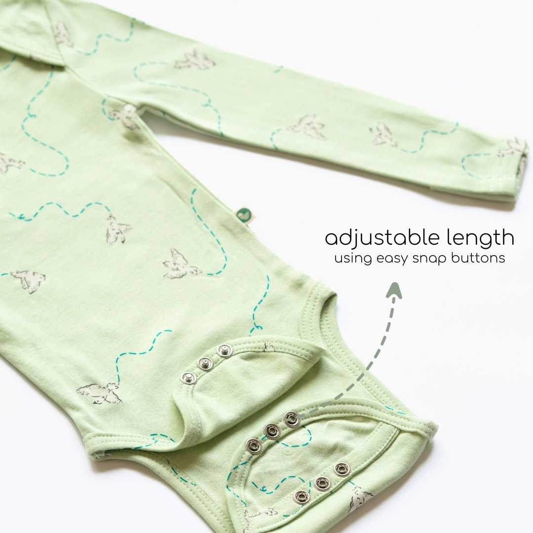 long sleeve bamboo bodysuit for baby