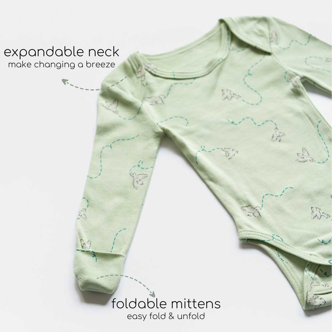 long sleeve bamboo bodysuit for baby