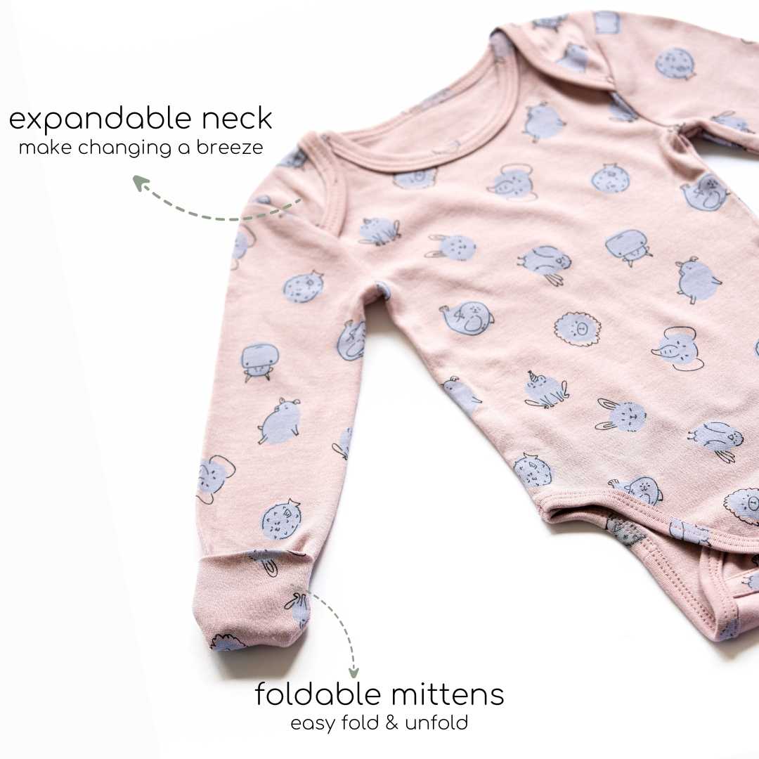 long sleeve bamboo bodysuit for baby