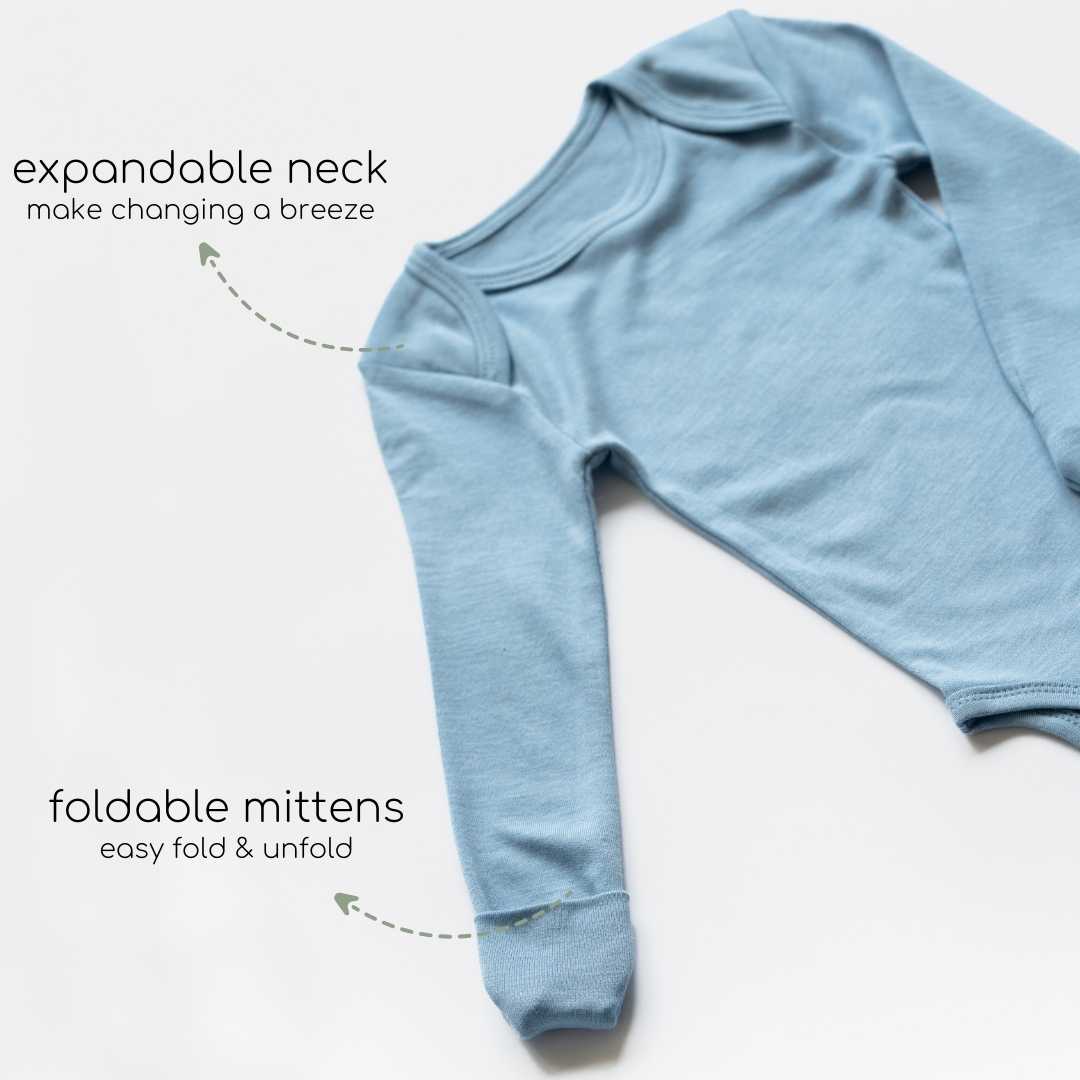 long sleeve bamboo bodysuit for baby