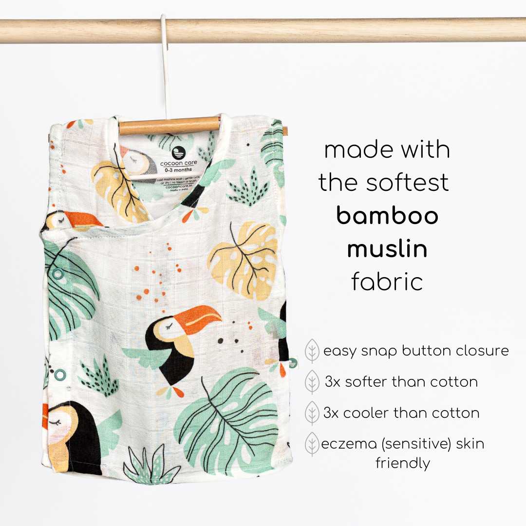 bamboo muslin kimono vest pack of 2