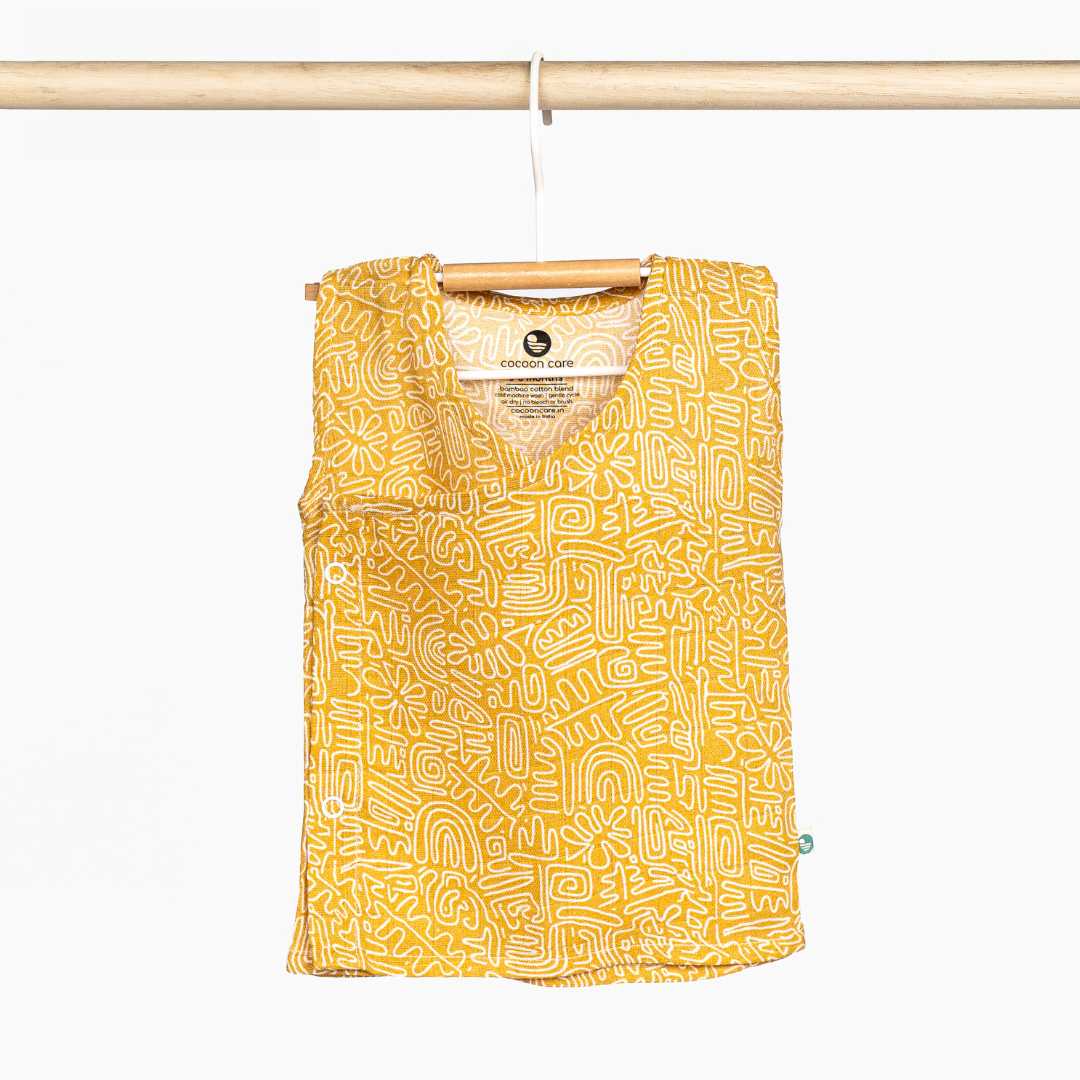 bamboo muslin kimono vest