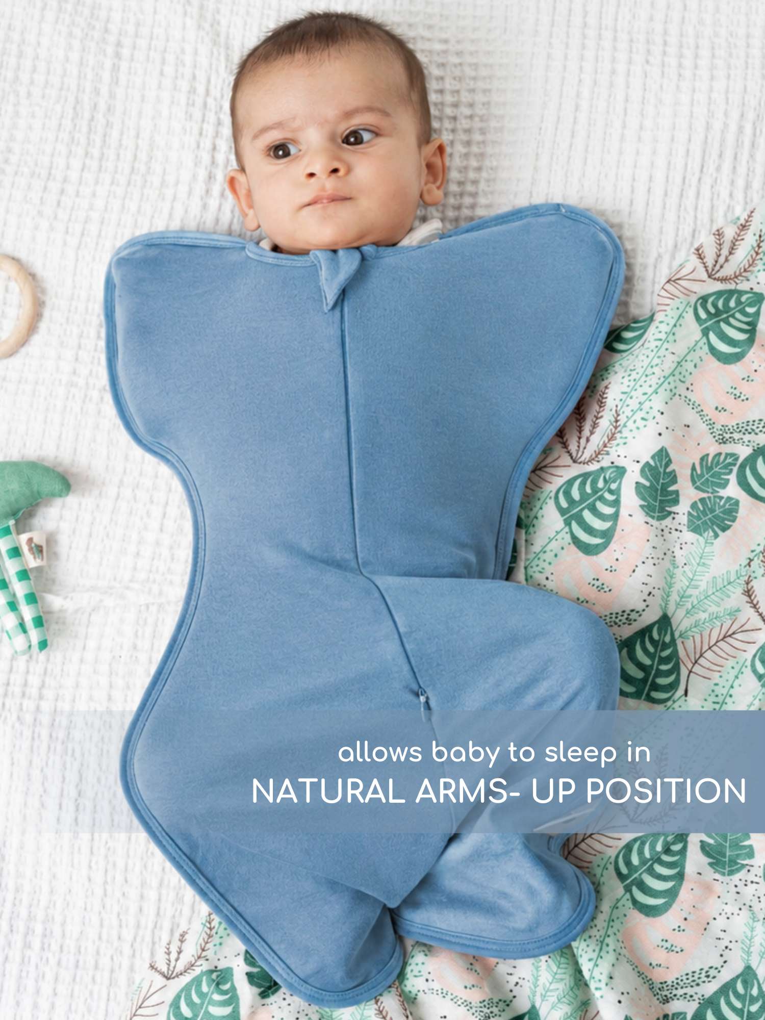bamboo hands up swaddle pod for baby