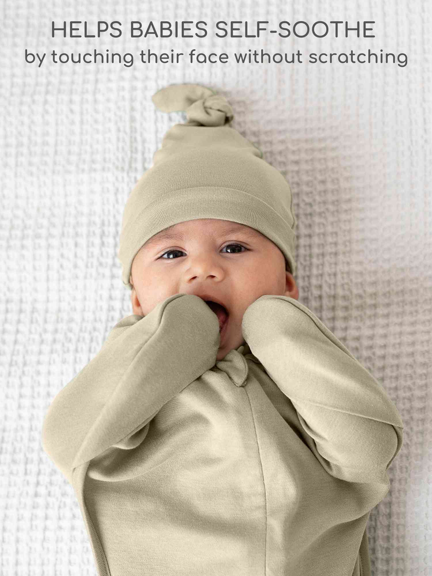 bamboo hands up swaddle pod for baby - solid colours