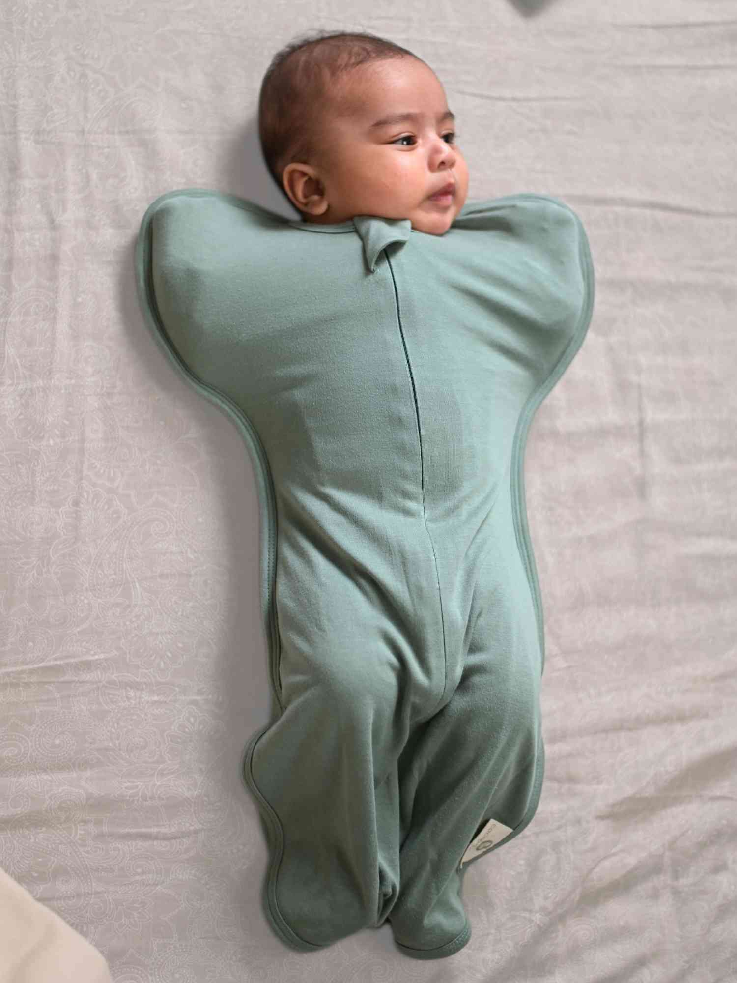 bamboo hands up swaddle pod for baby