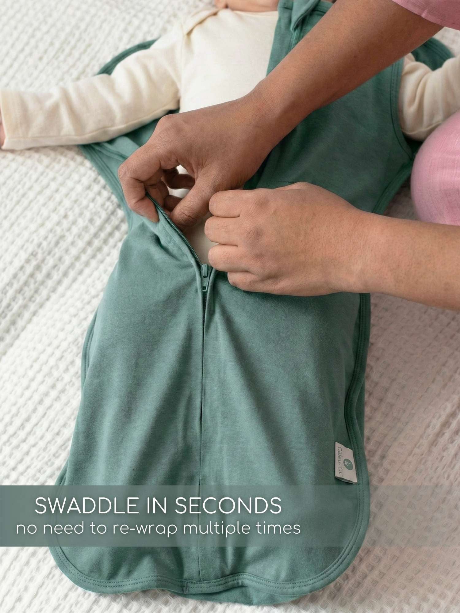 bamboo hands up swaddle pod for baby