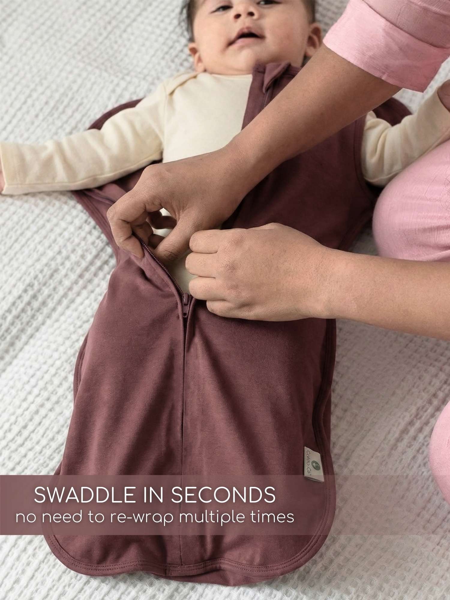 bamboo hands up swaddle pod for baby