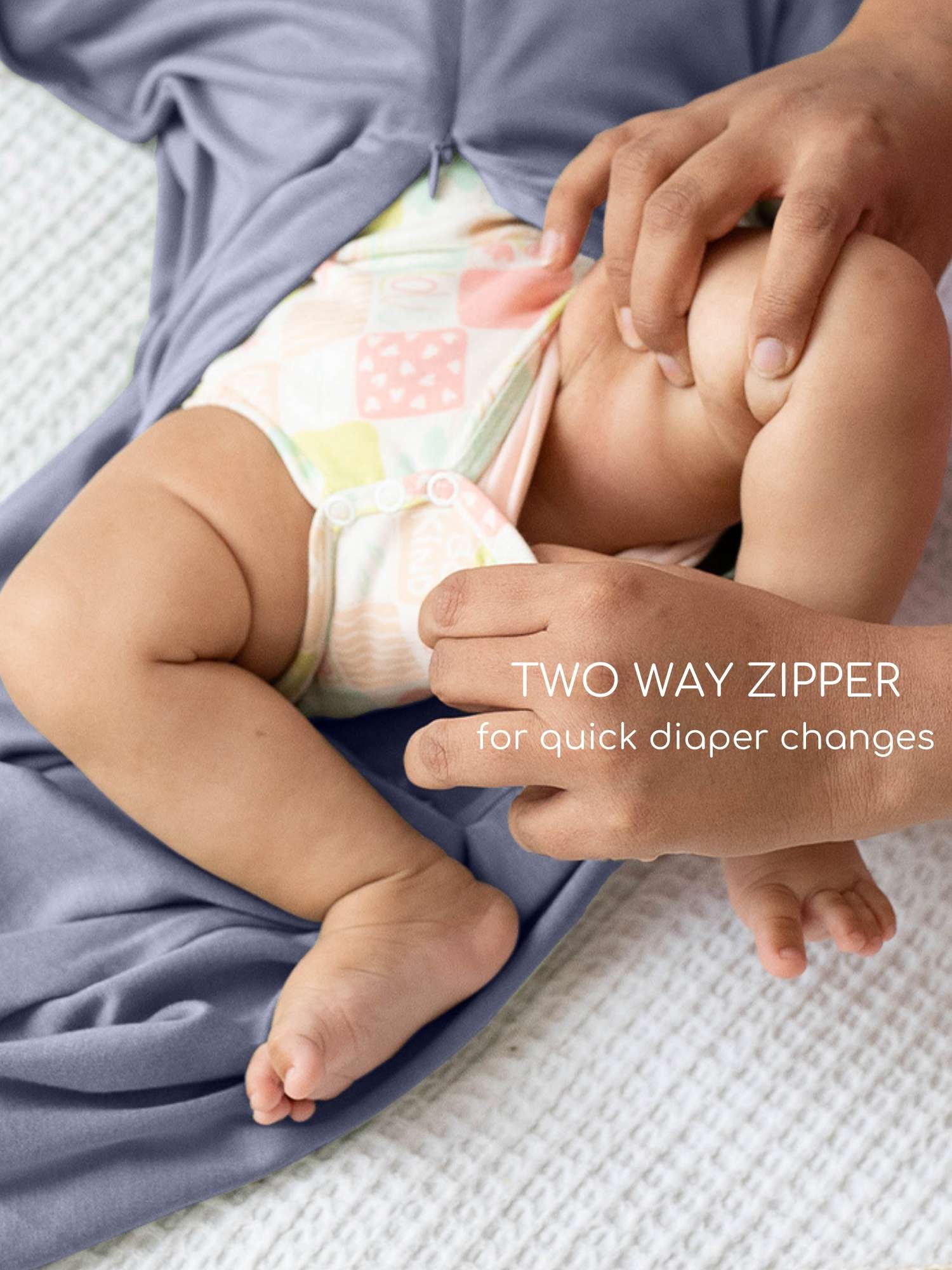 bamboo hands up swaddle pod for baby - solid colours