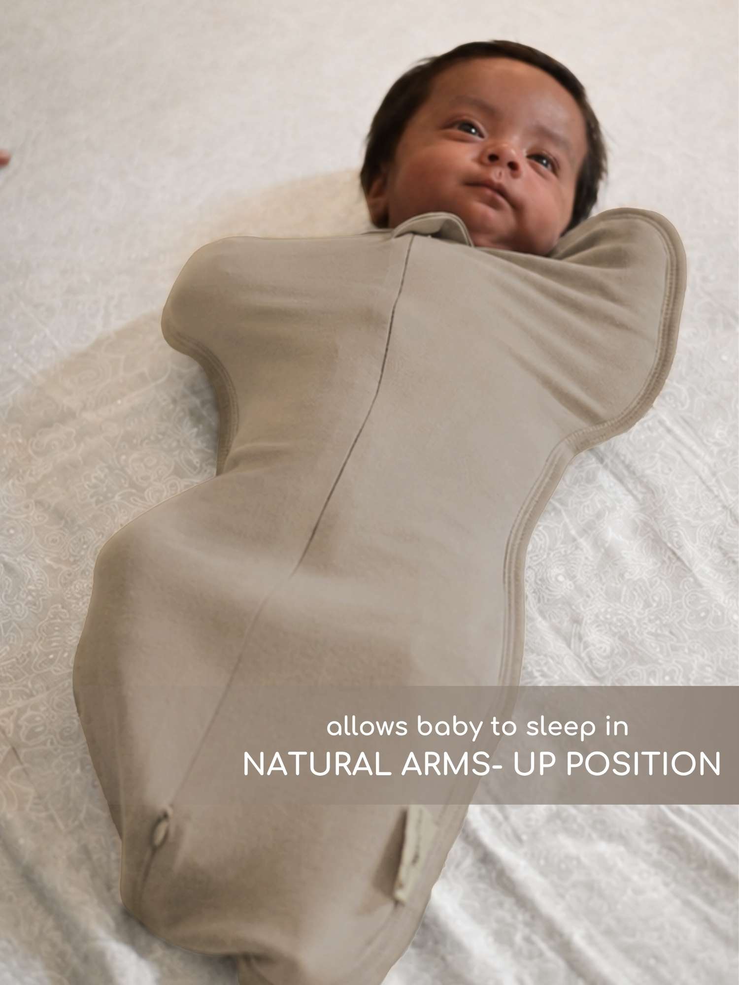 bamboo hands up swaddle pod for baby