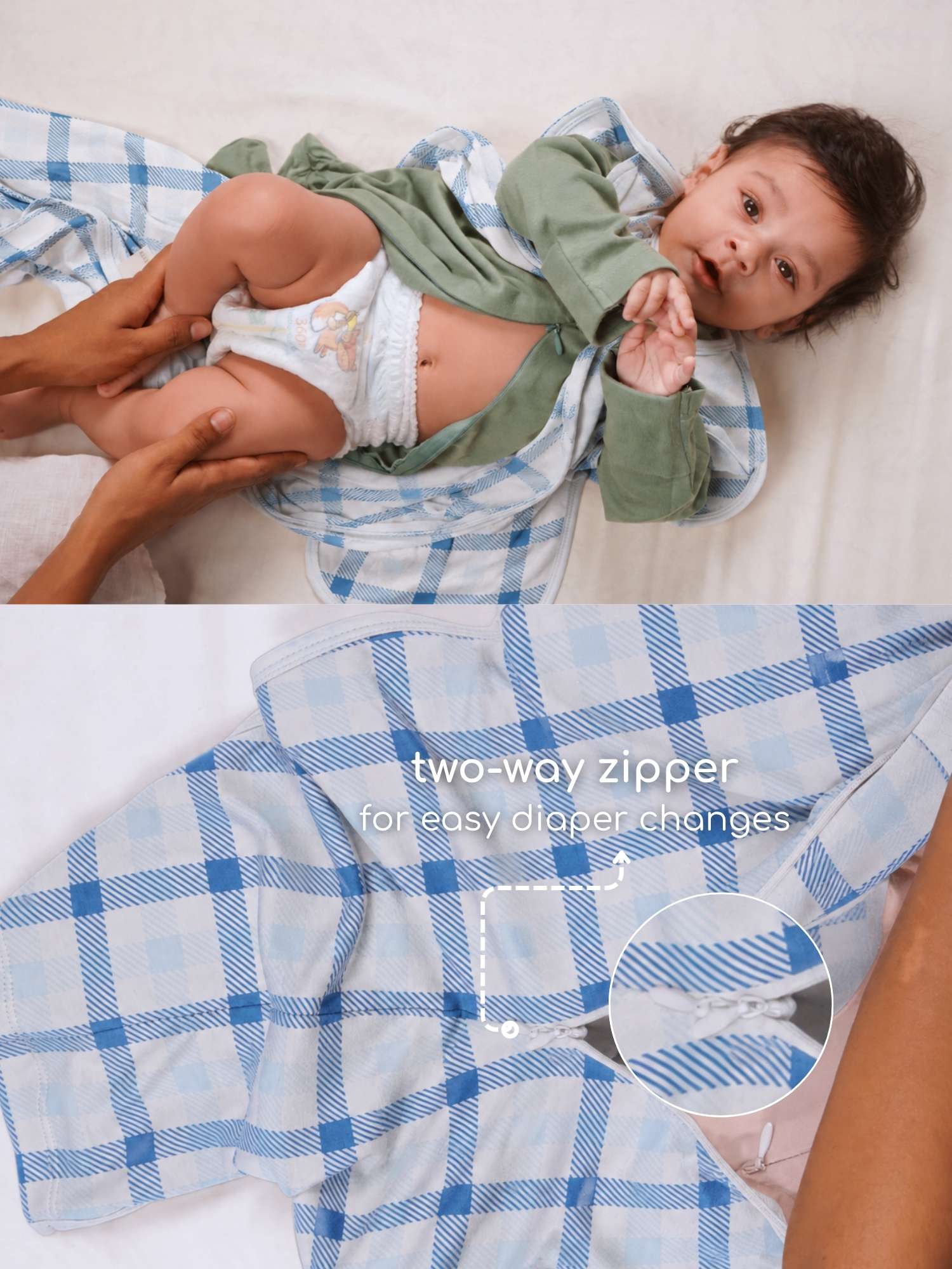 bamboo SNUZIE™ 3 arms position swaddle pod