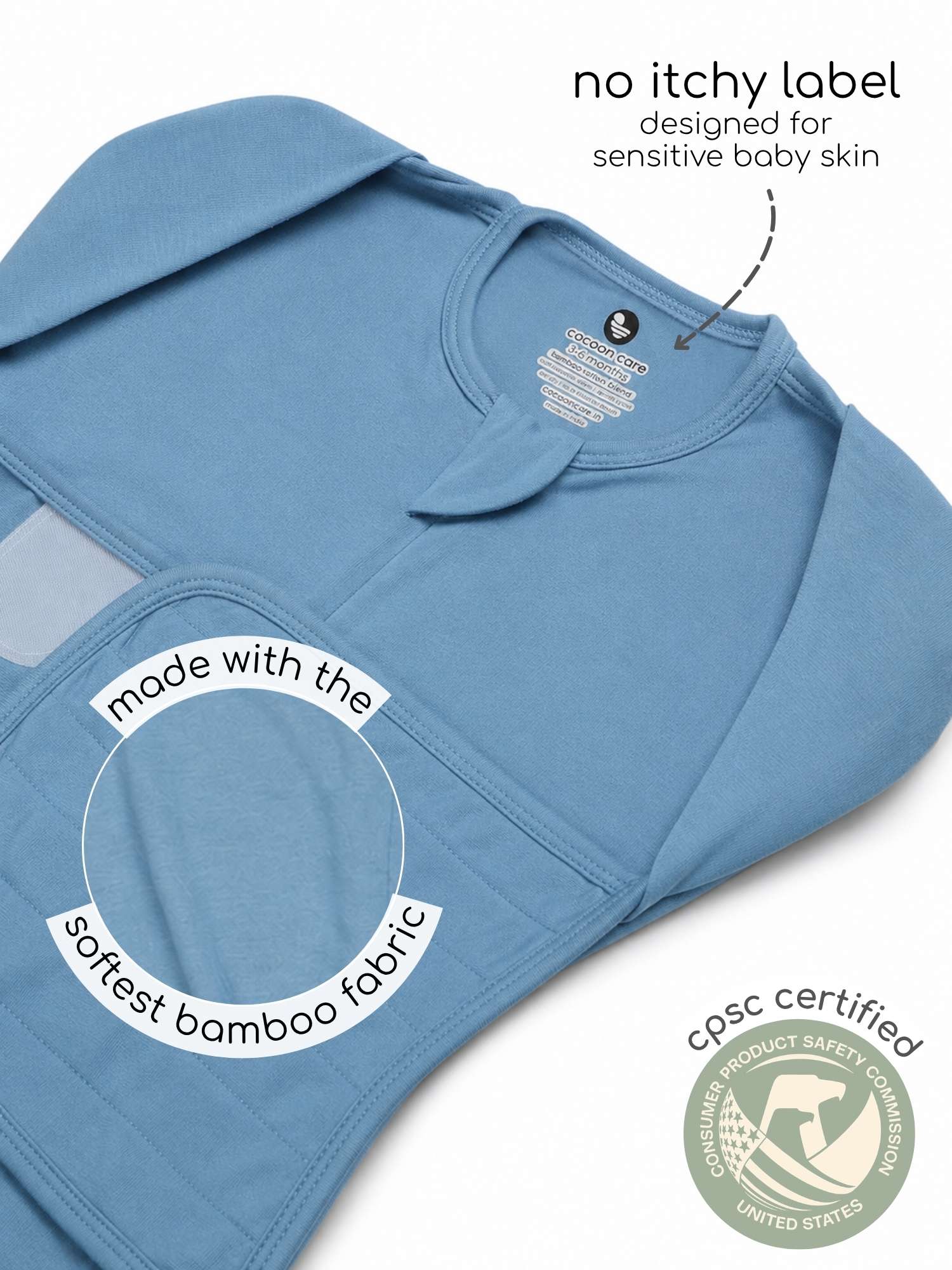 bamboo SNUGZIE™ 3 arms position swaddle pod