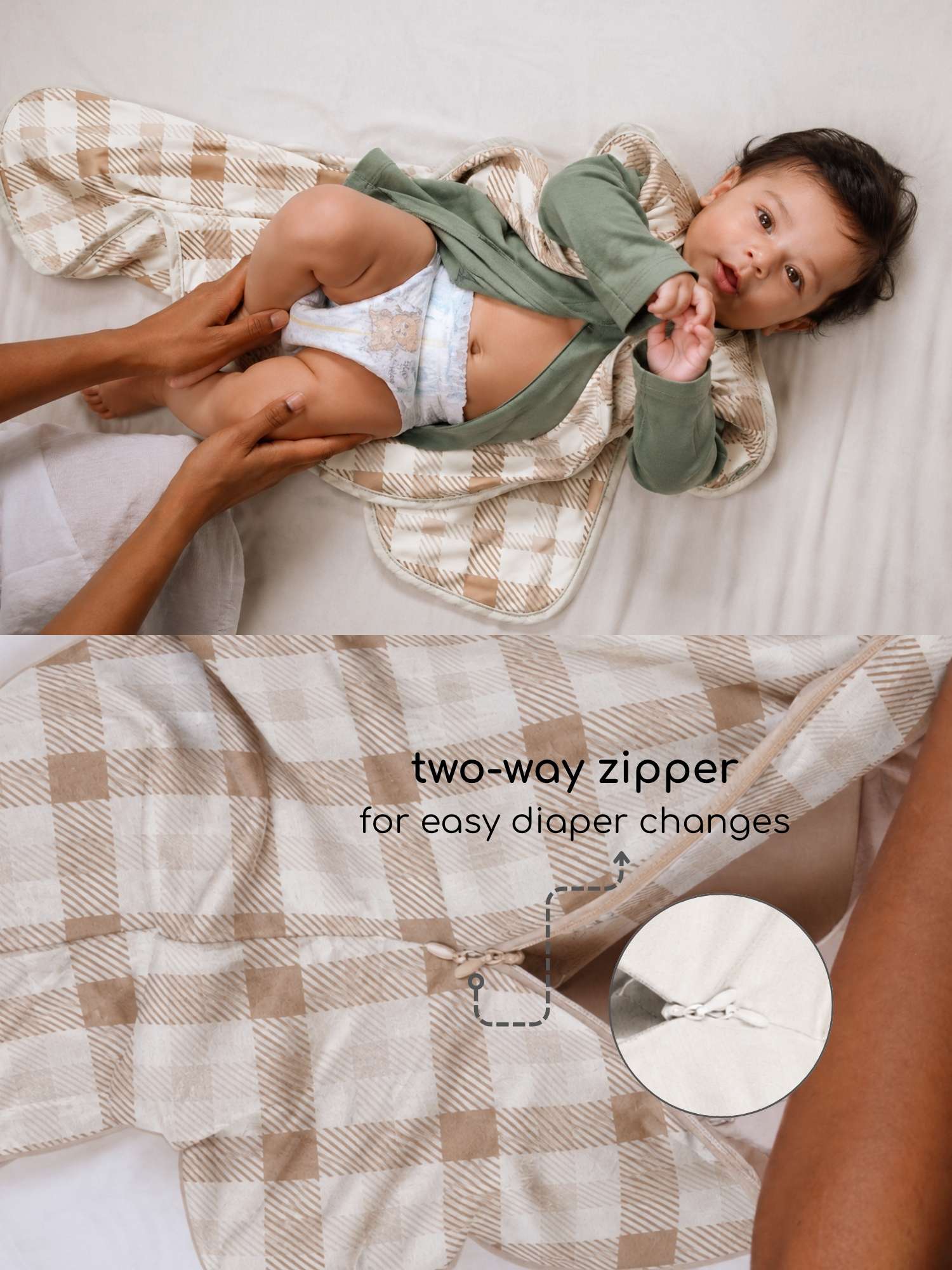 bamboo SNUGZIE™ 3 arms position swaddle pod