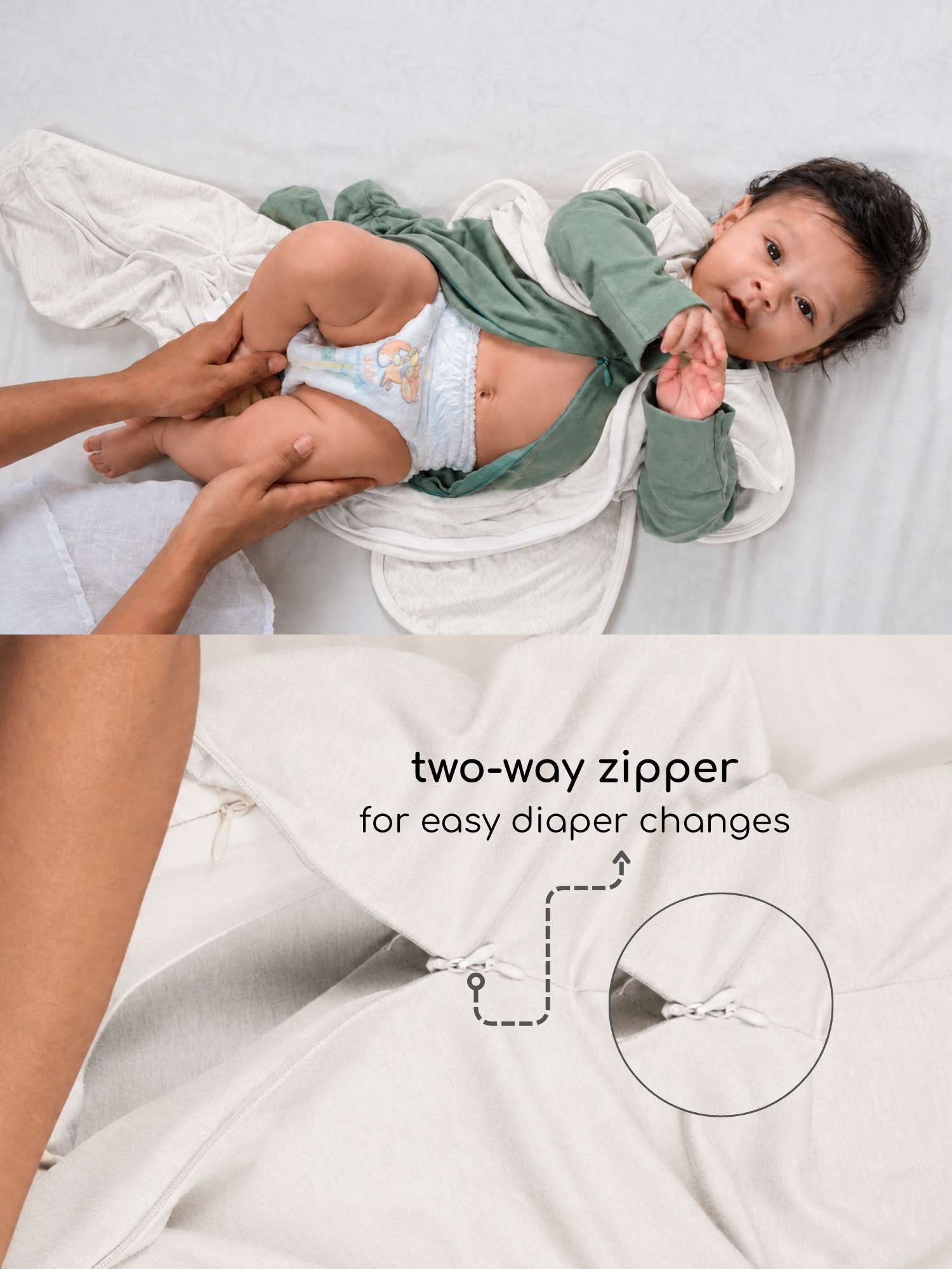 bamboo SNUGZIE™ 3 arms position swaddle pod
