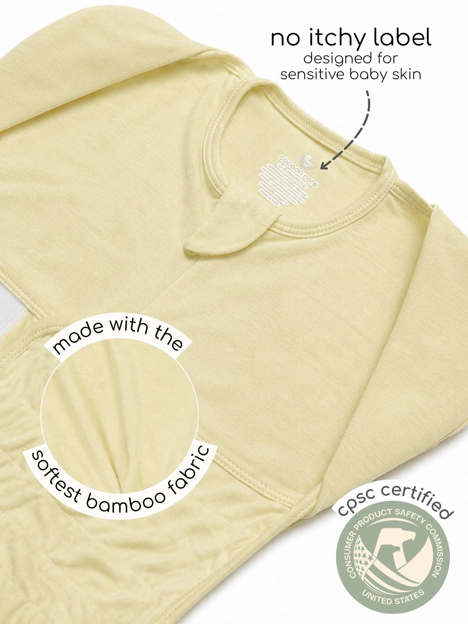 bamboo SNUGZIE™ 3 arms position swaddle pod