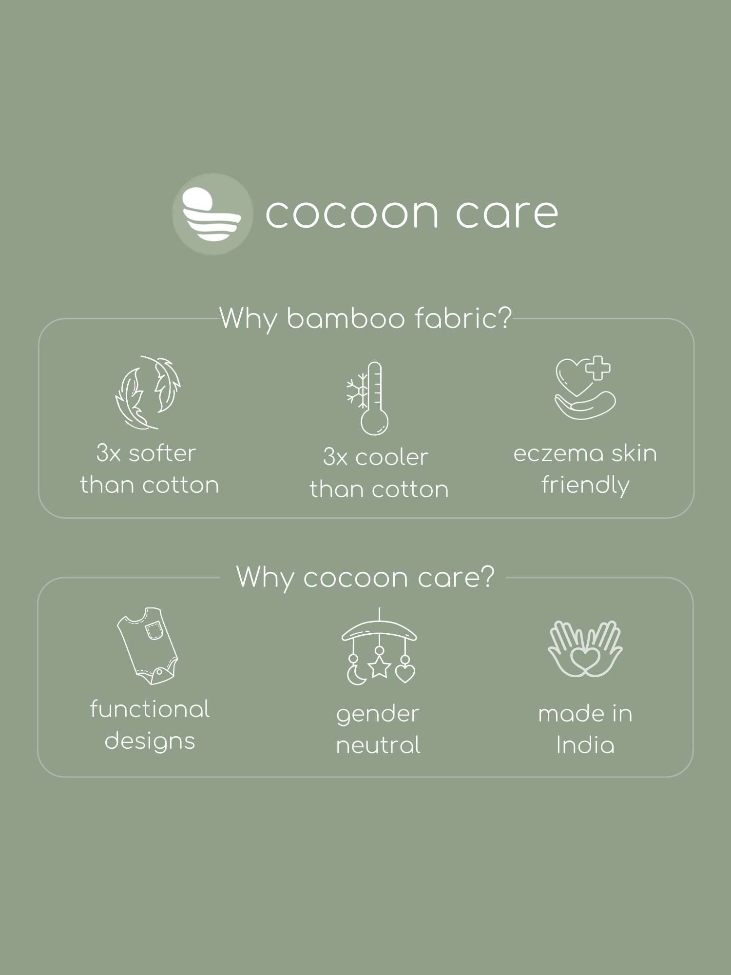 bamboo SNUGZIE™ 3 arms position swaddle pod