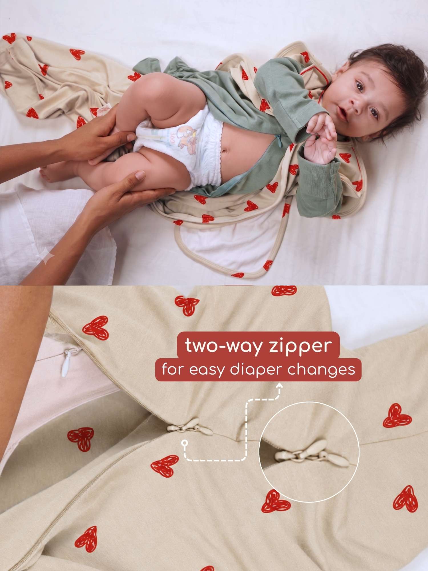 bamboo SNUGZIE™ 3 arms position swaddle pod