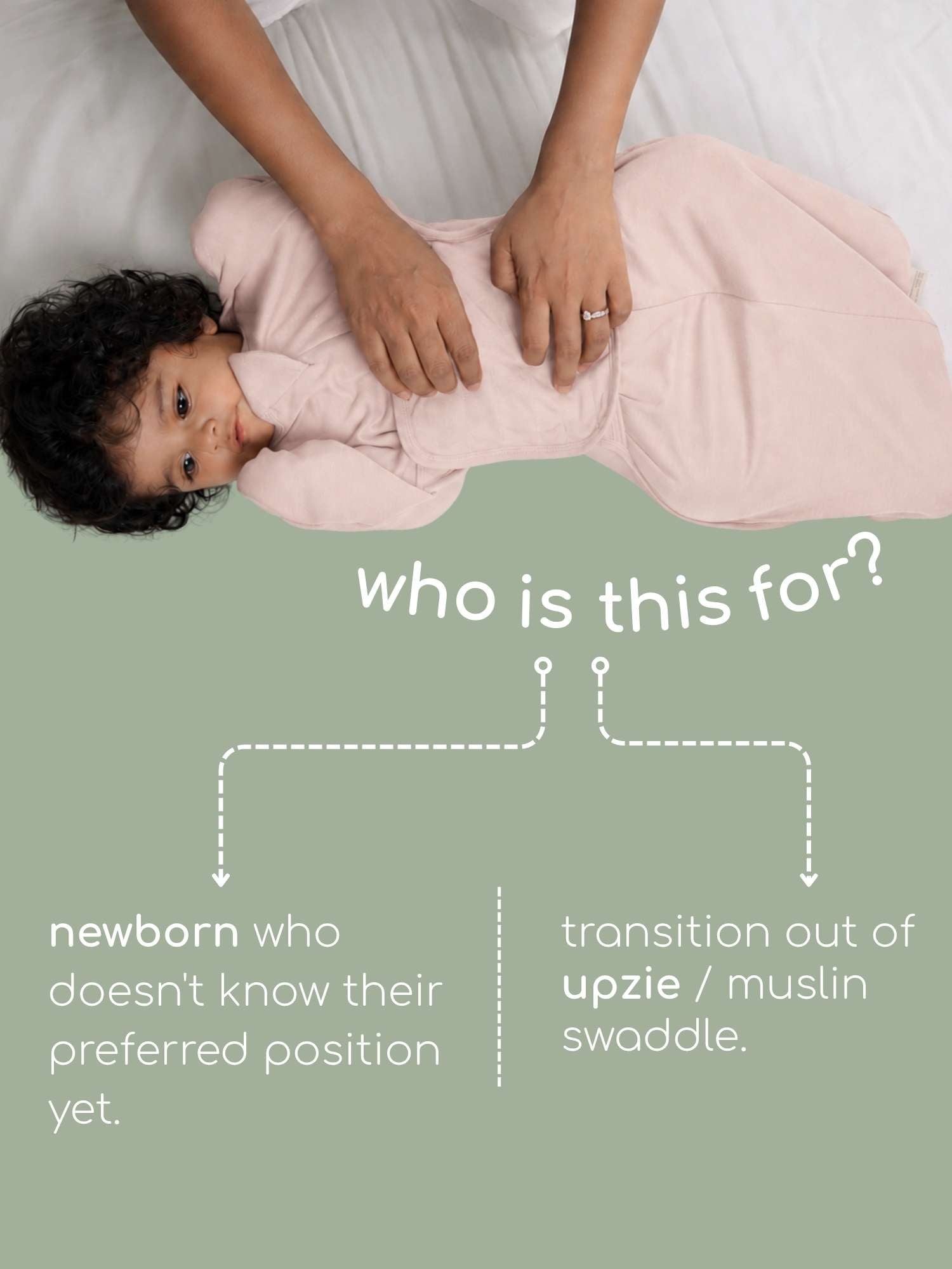 bamboo SNUGZIE™ 3 arms position swaddle pod