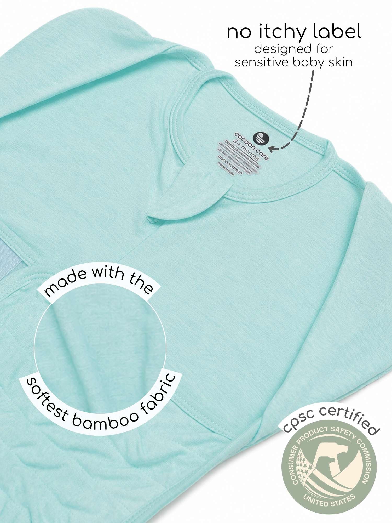 bamboo SNUGZIE™ 3 arms position swaddle pod