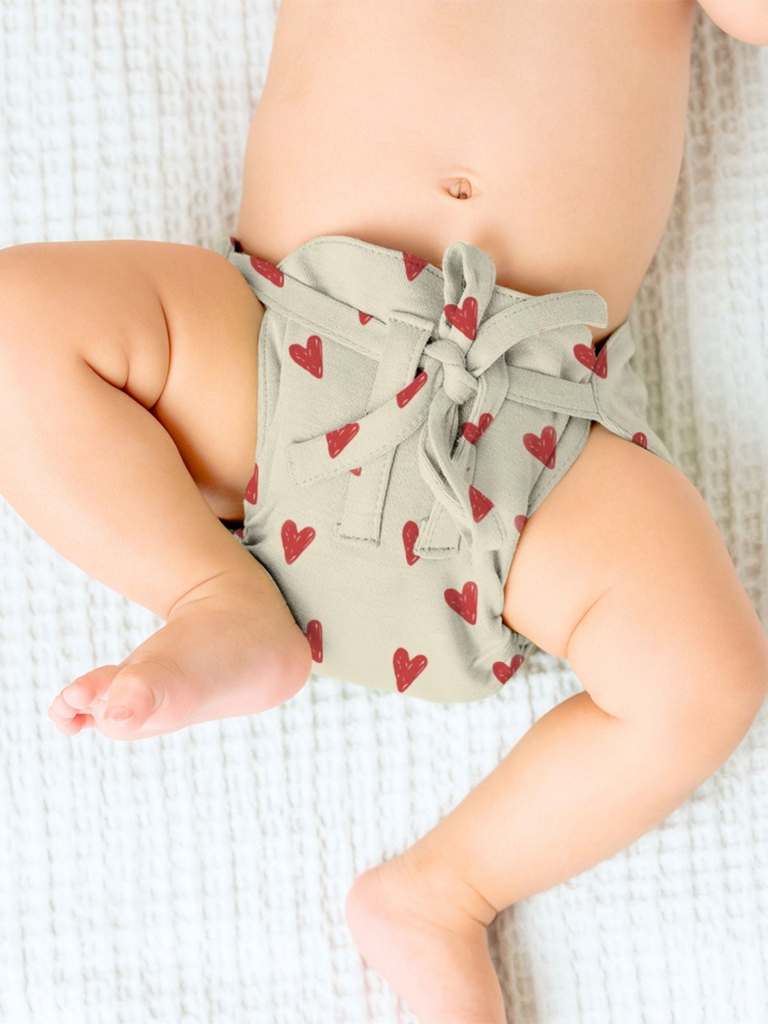 bamboo knit cloth nappy - valentine edit
