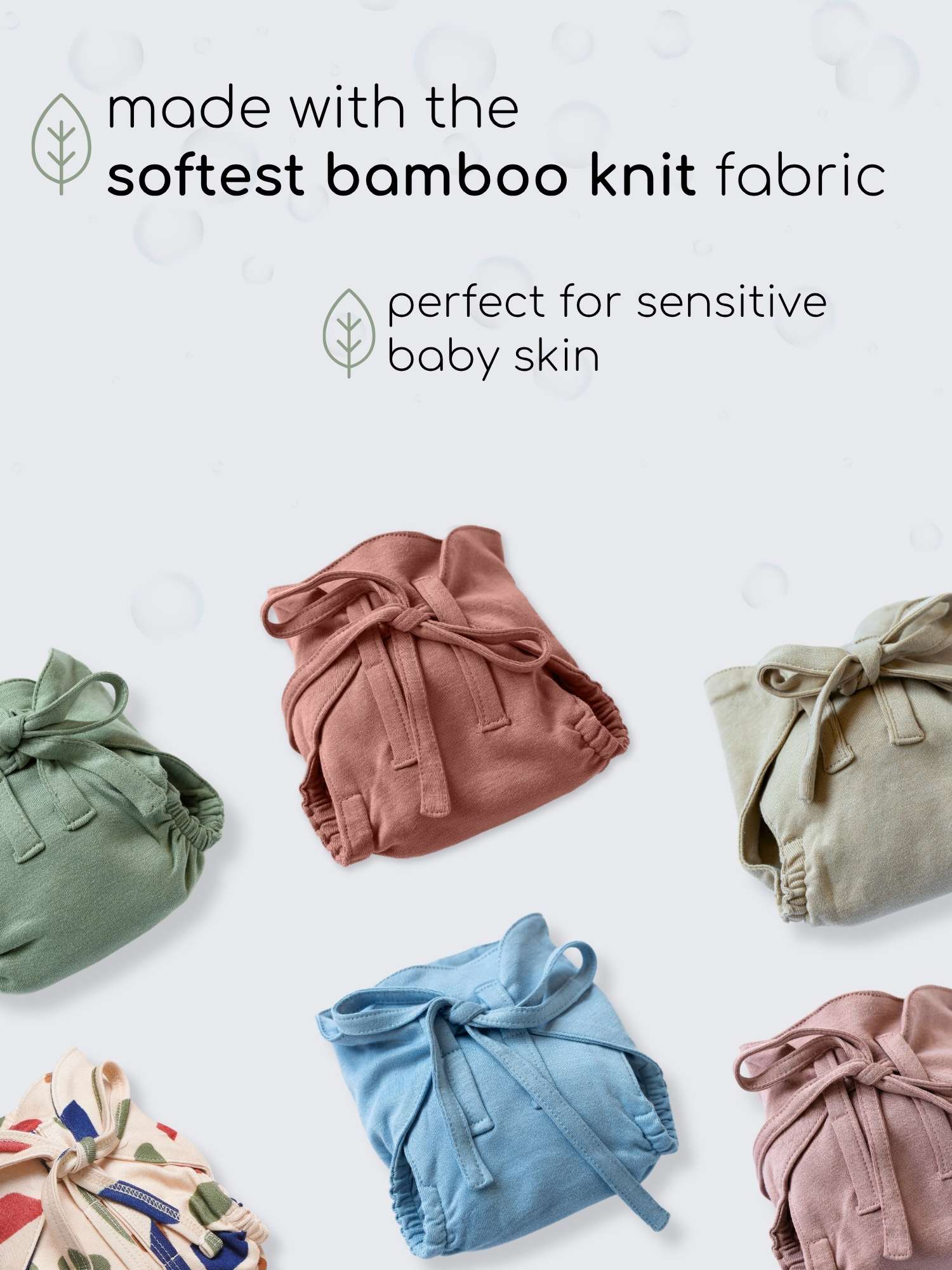 bamboo knit cloth nappy - solid colours