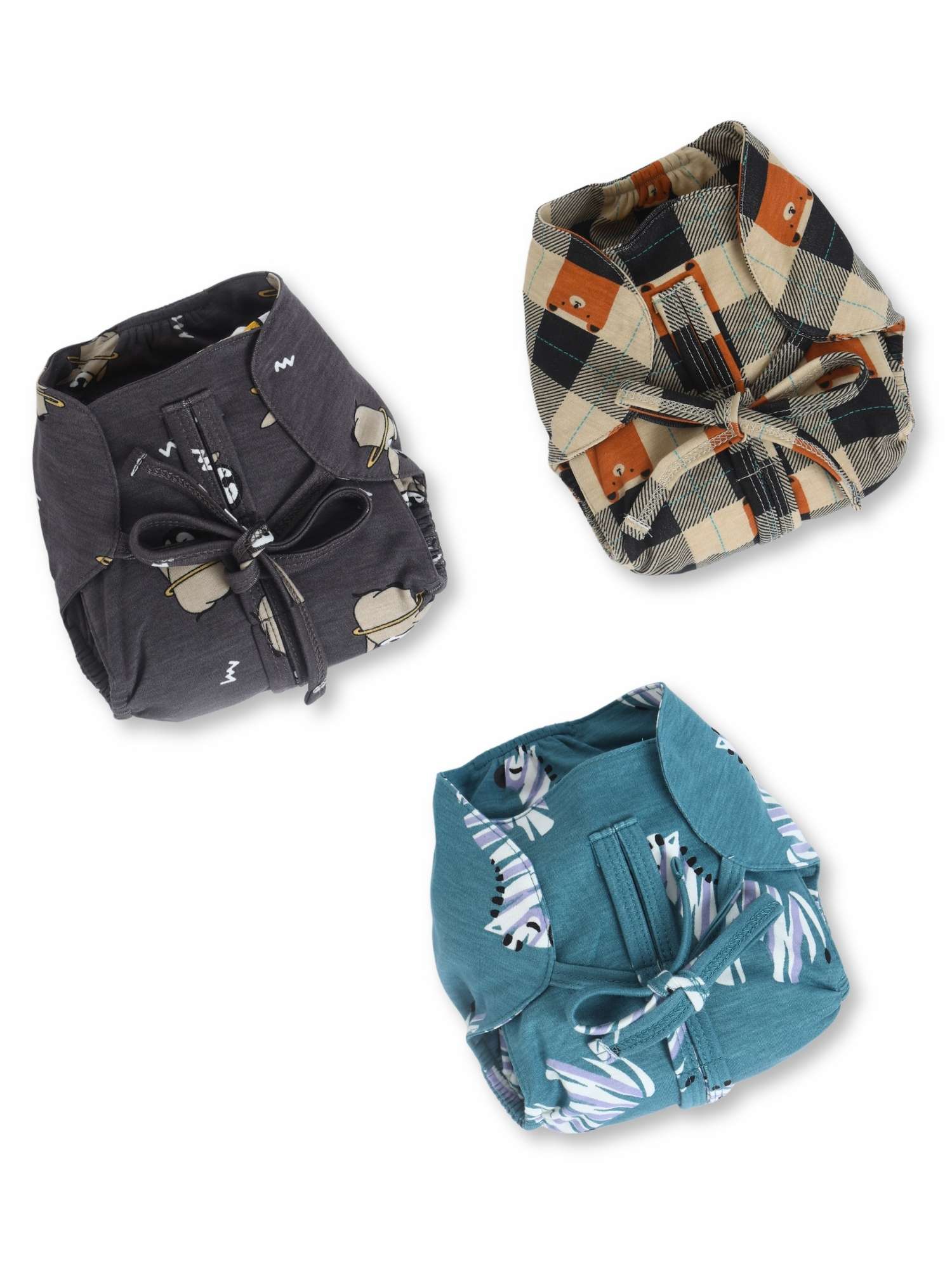 bamboo knit cloth nappy pack of 3