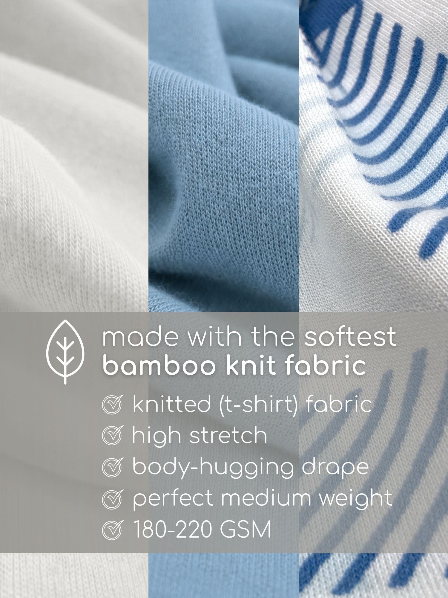 bamboo knit half sleeve t-shirt pack of 3