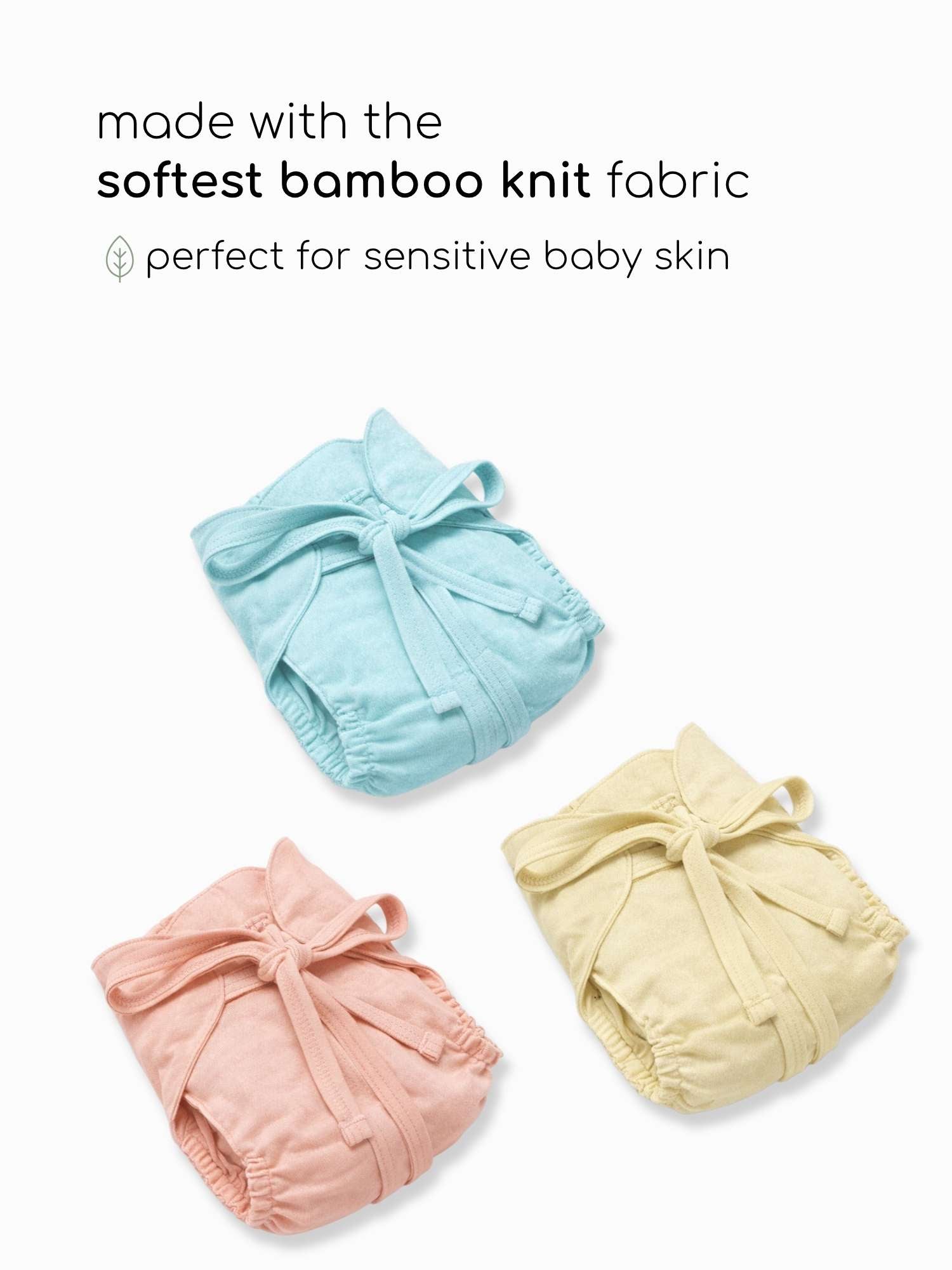 bamboo knit cloth nappy pack of 3