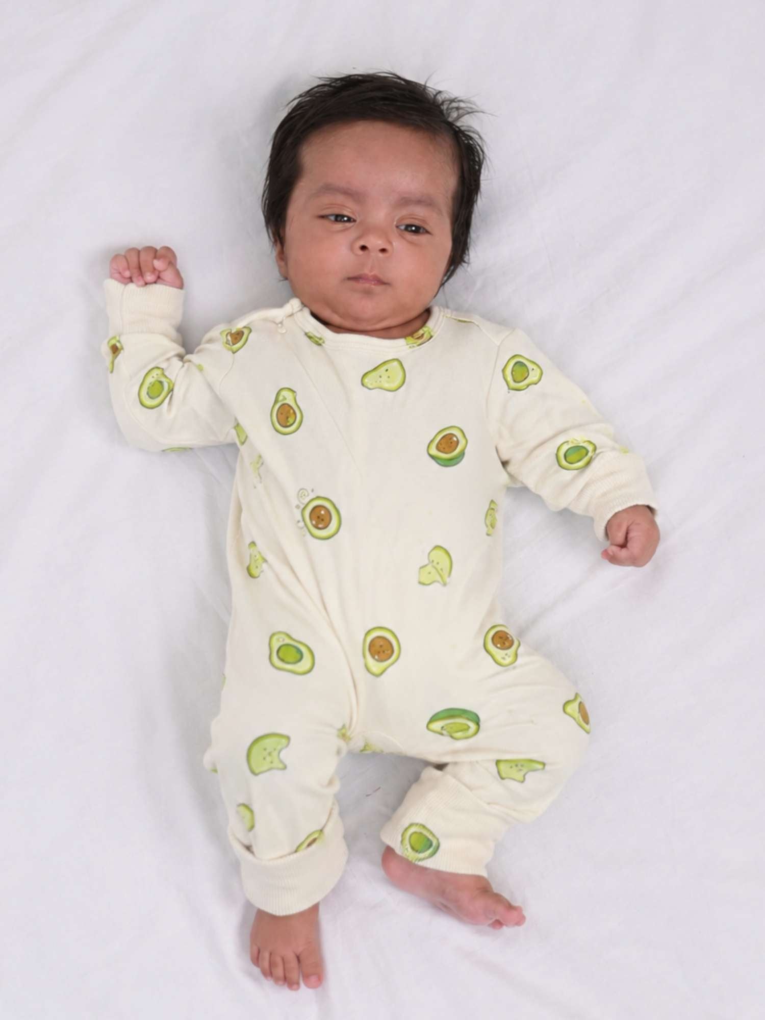 bamboo sleepsuit with reversible mittens & footie