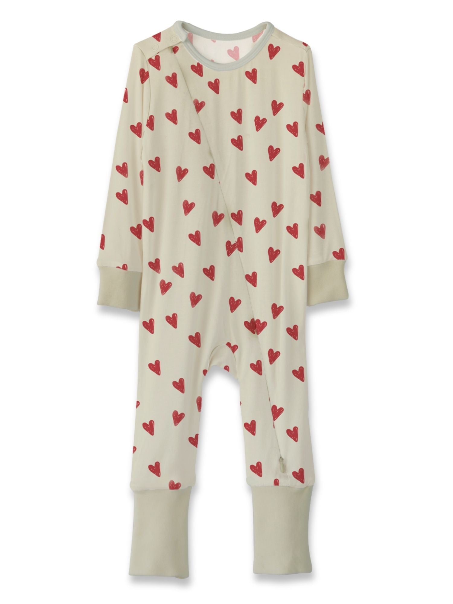 bamboo sleepsuit with reversible mittens & footie