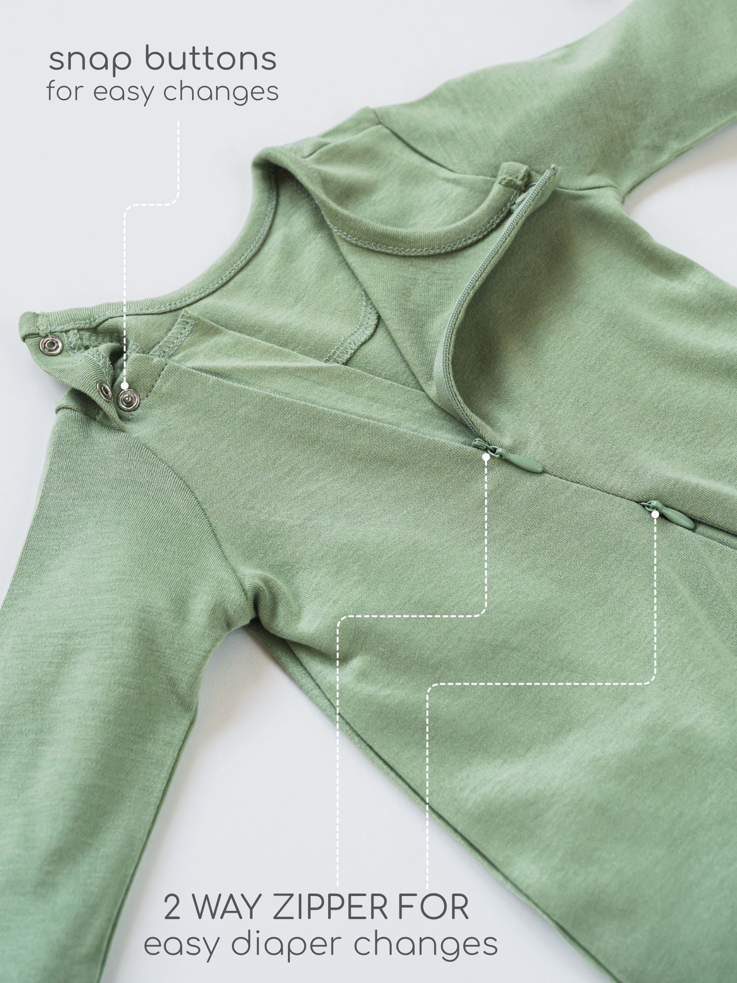 bamboo sleepsuit with reversible mittens & footie