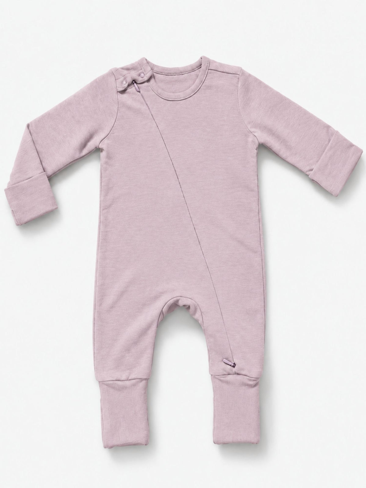 bamboo sleepsuit with reversible mittens & footie