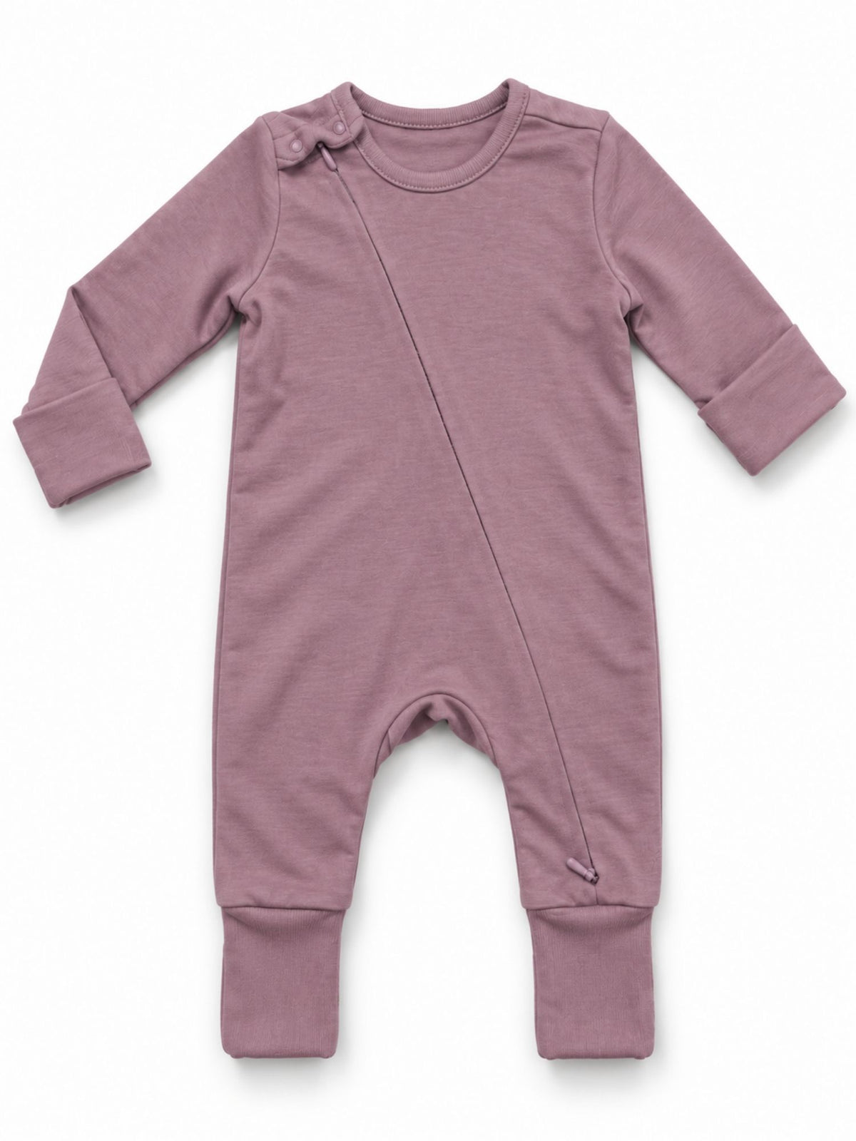 bamboo sleepsuit with reversible mittens & footie