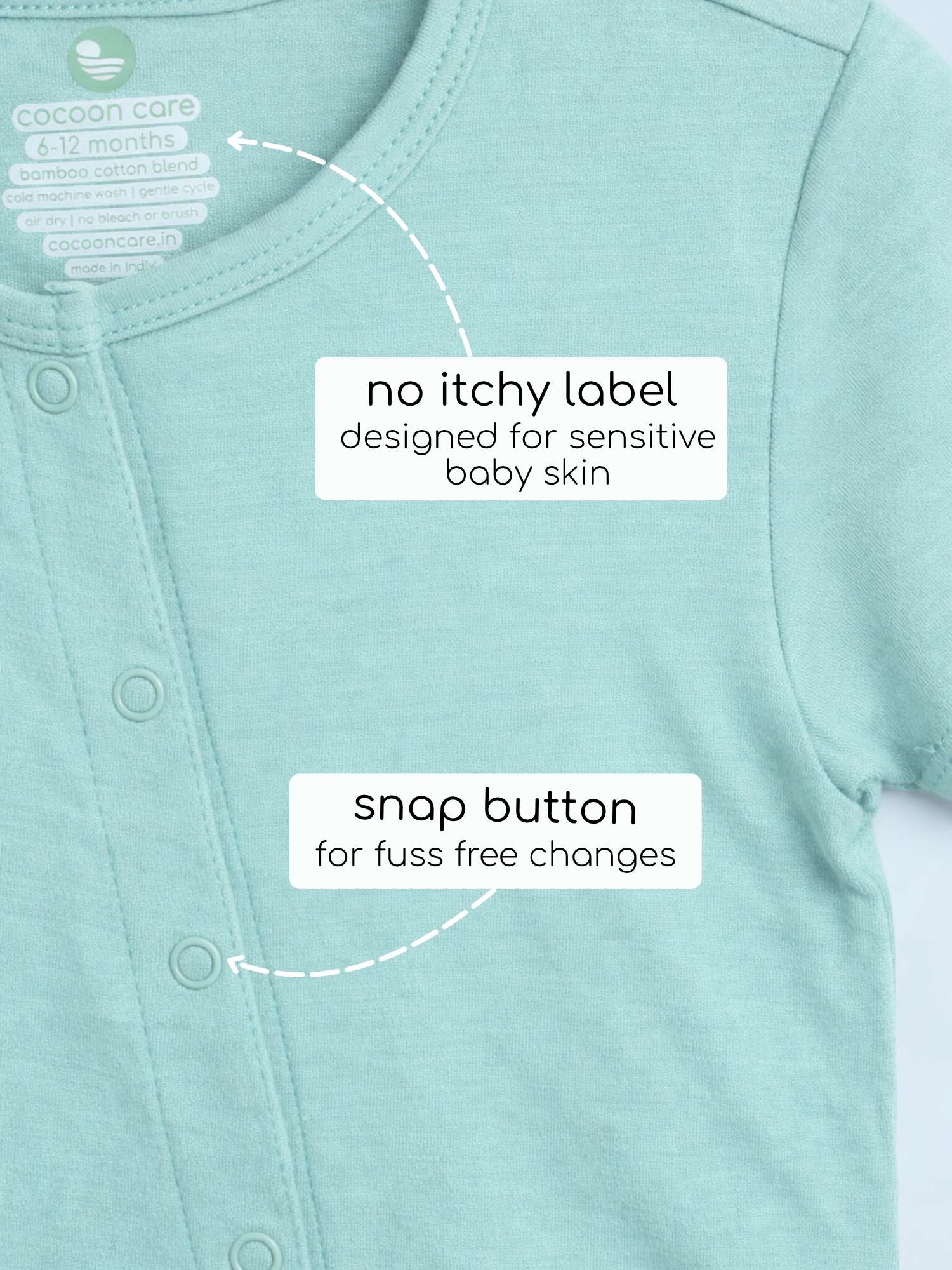 short sleeve bamboo knit romper with snap buttons