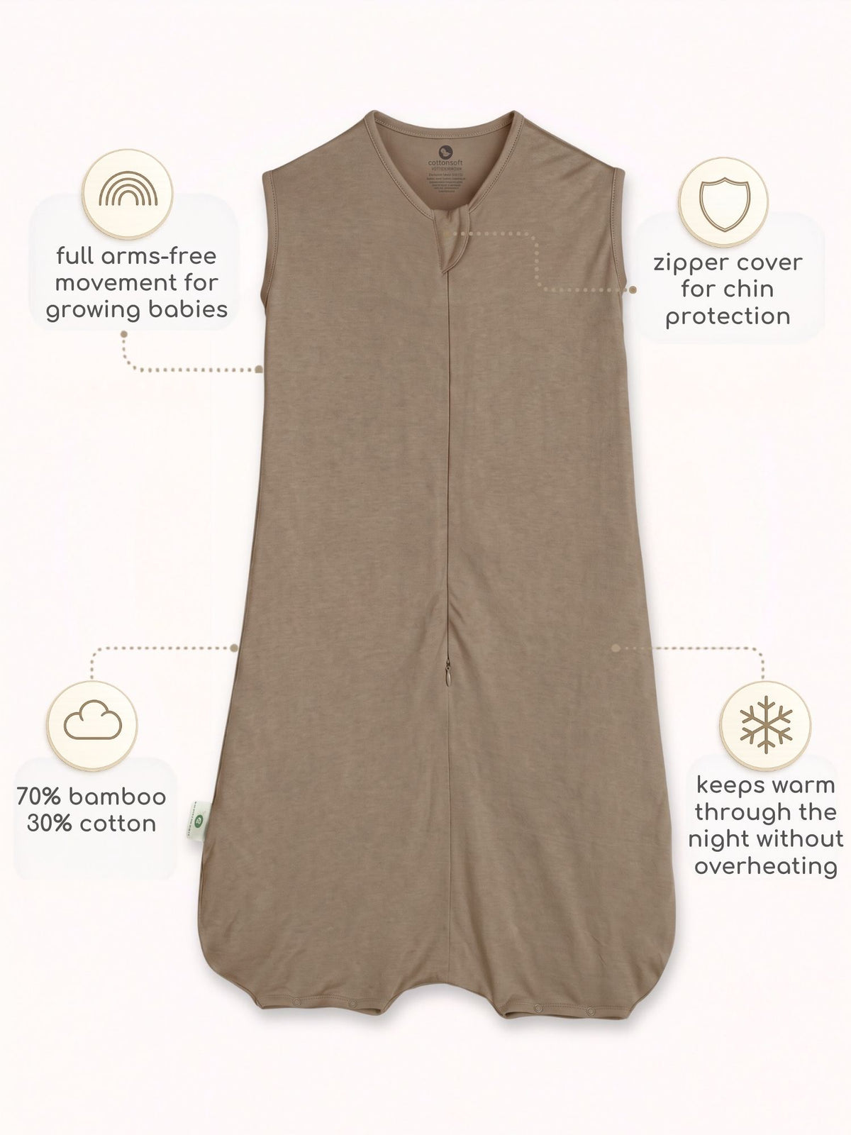 bamboo sleeping bag with foot opening