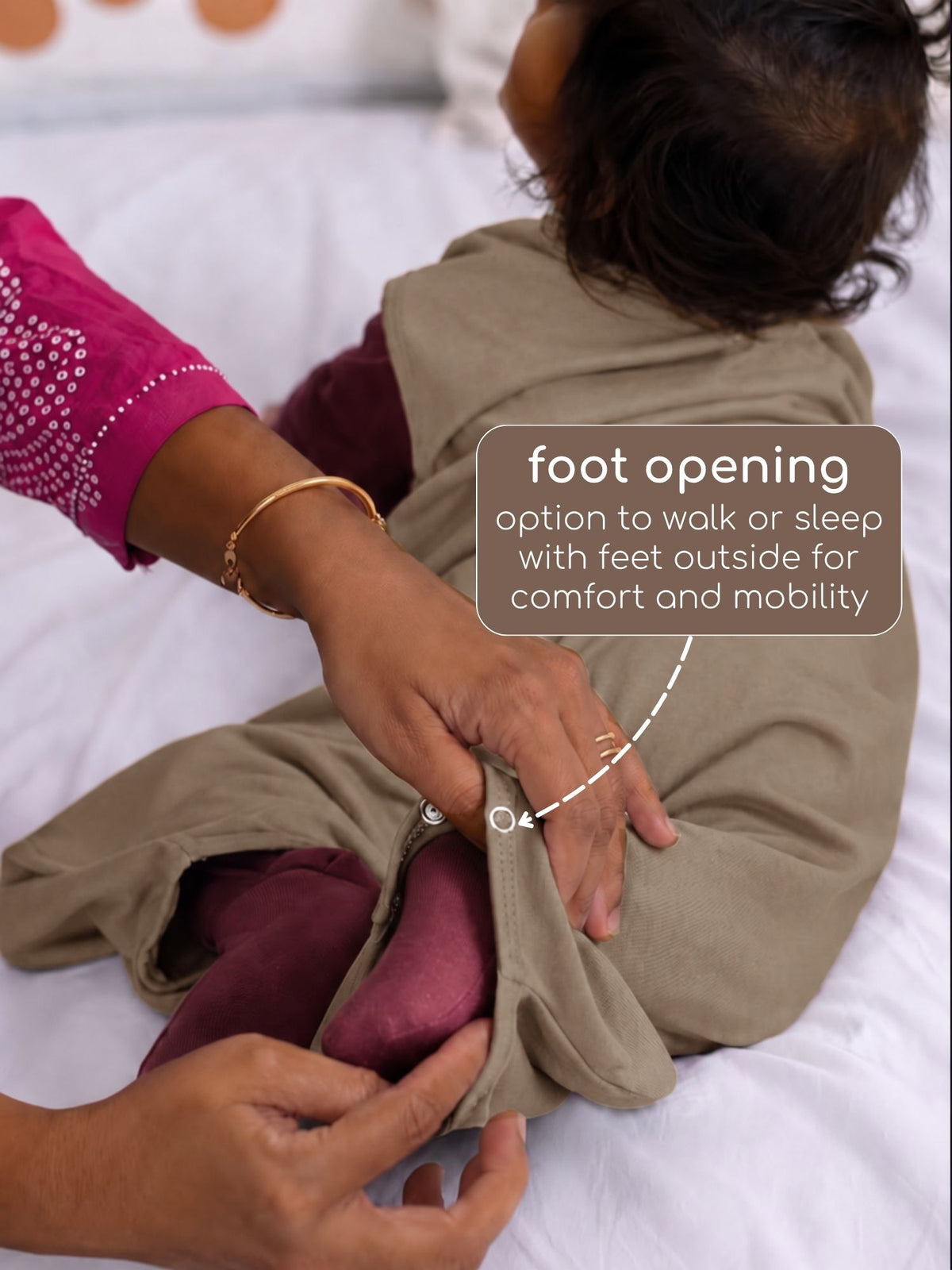 bamboo sleeping bag with foot opening