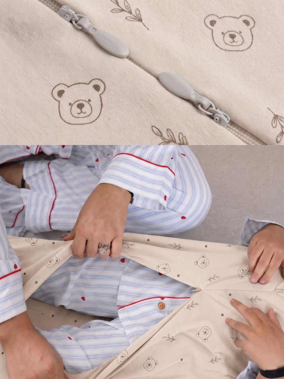 bamboo sleeping bag with foot opening