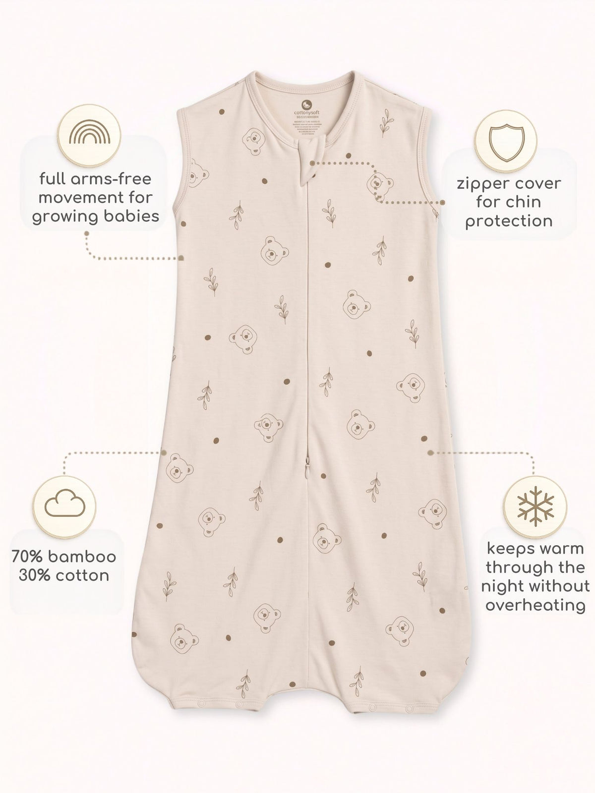bamboo sleeping bag with foot opening