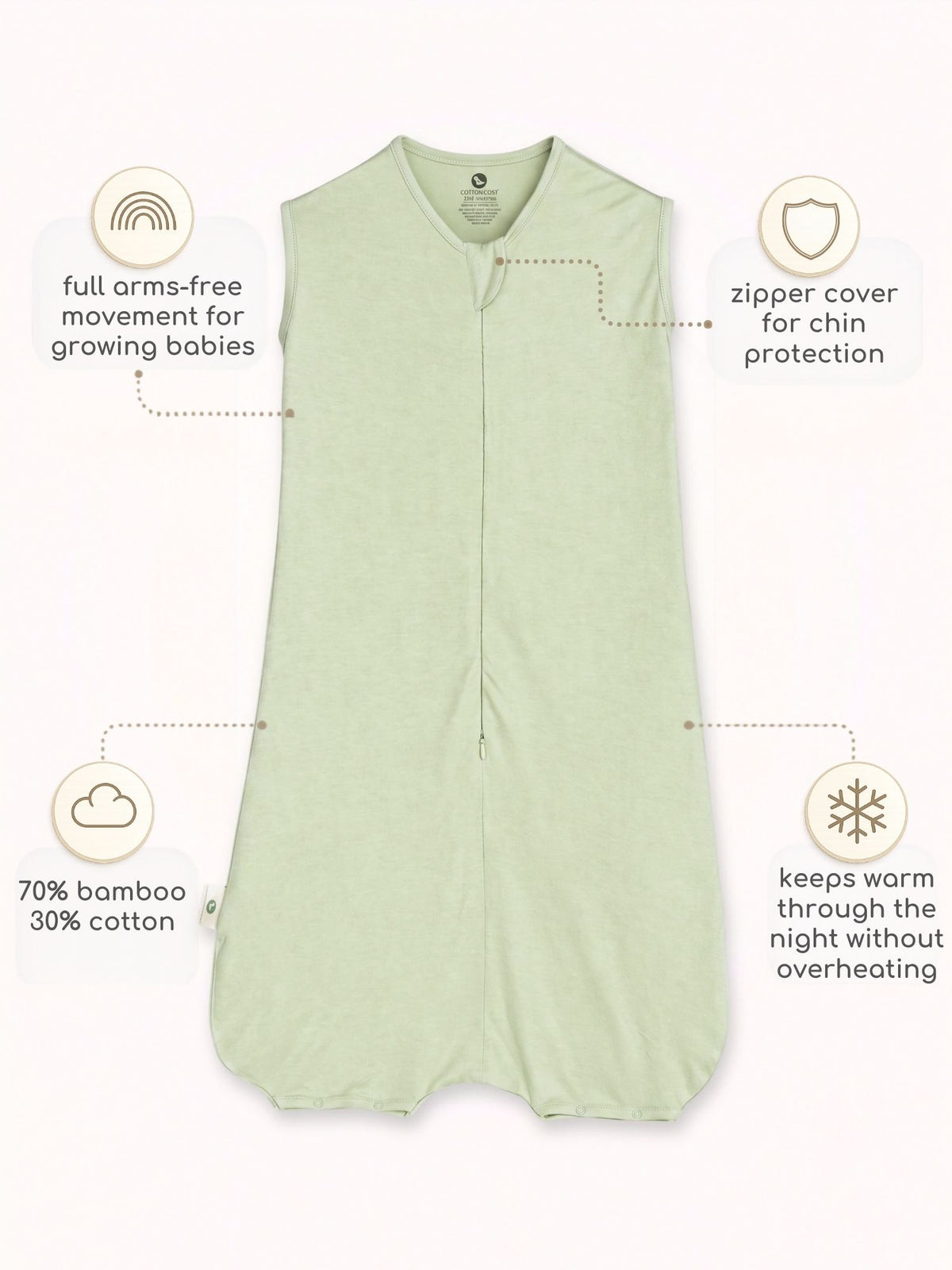 bamboo sleeping bag with foot opening