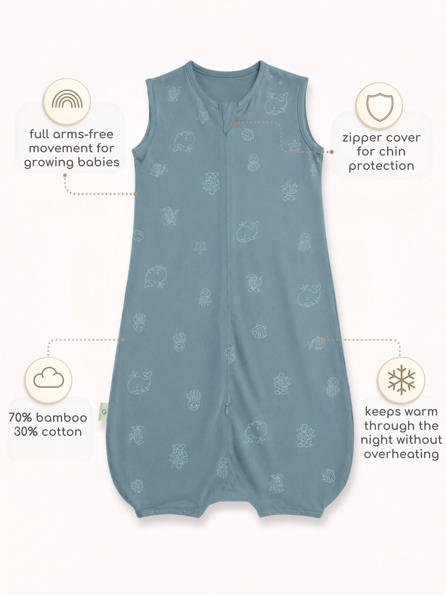 bamboo sleeping bag with foot opening