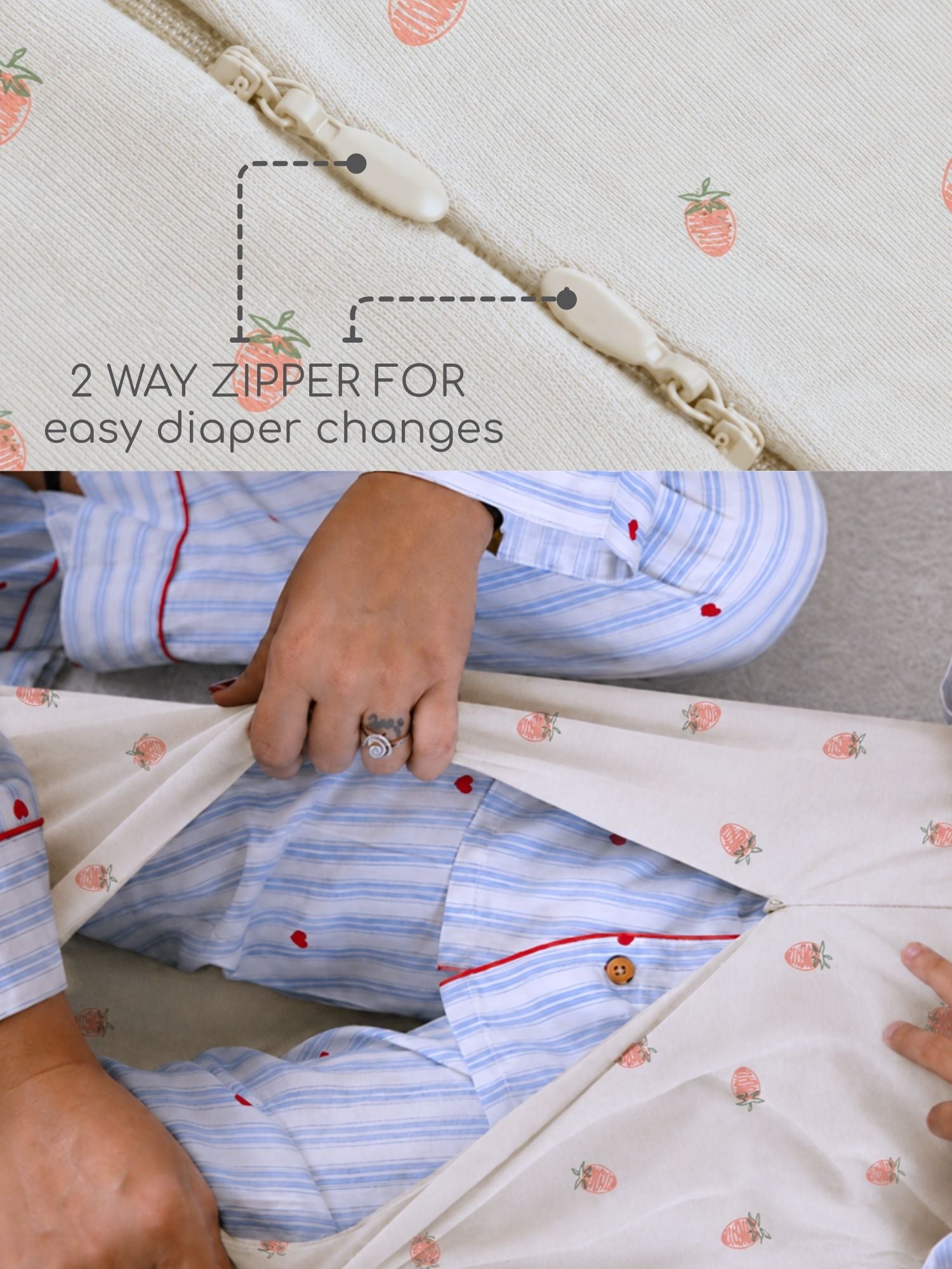 bamboo sleeping bag with foot opening