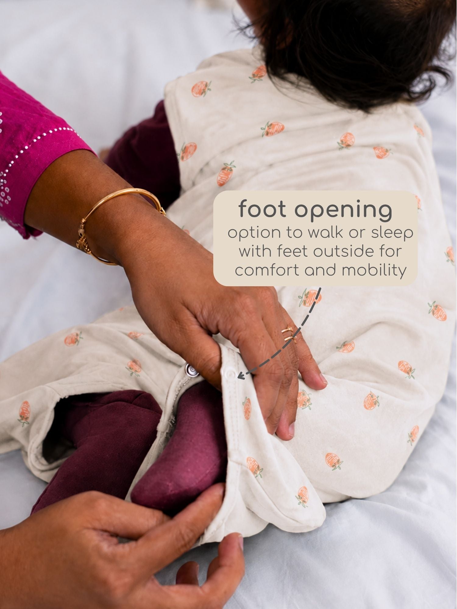 bamboo sleeping bag with foot opening